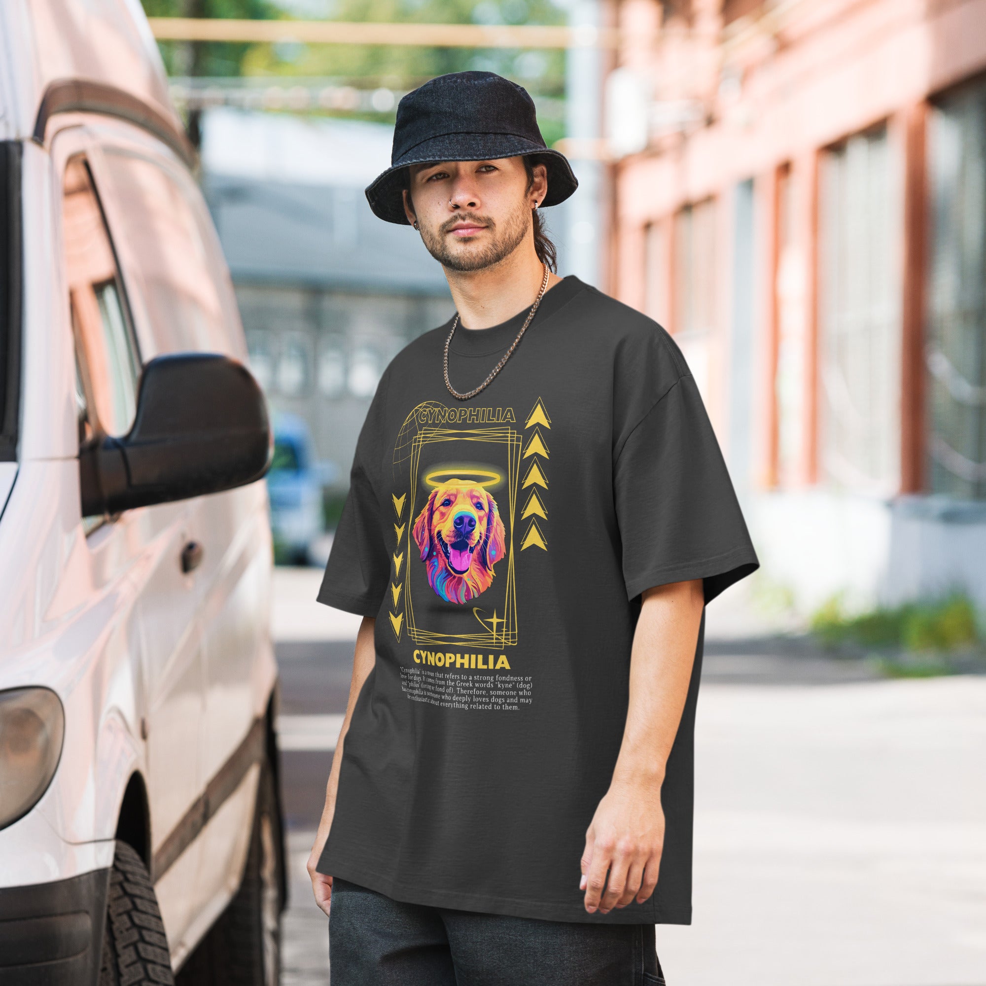 Cynophilia Dog Lover Oversized Faded Shirt Gift Cynophilia Dog Lover Oversized Faded Shirt Gift