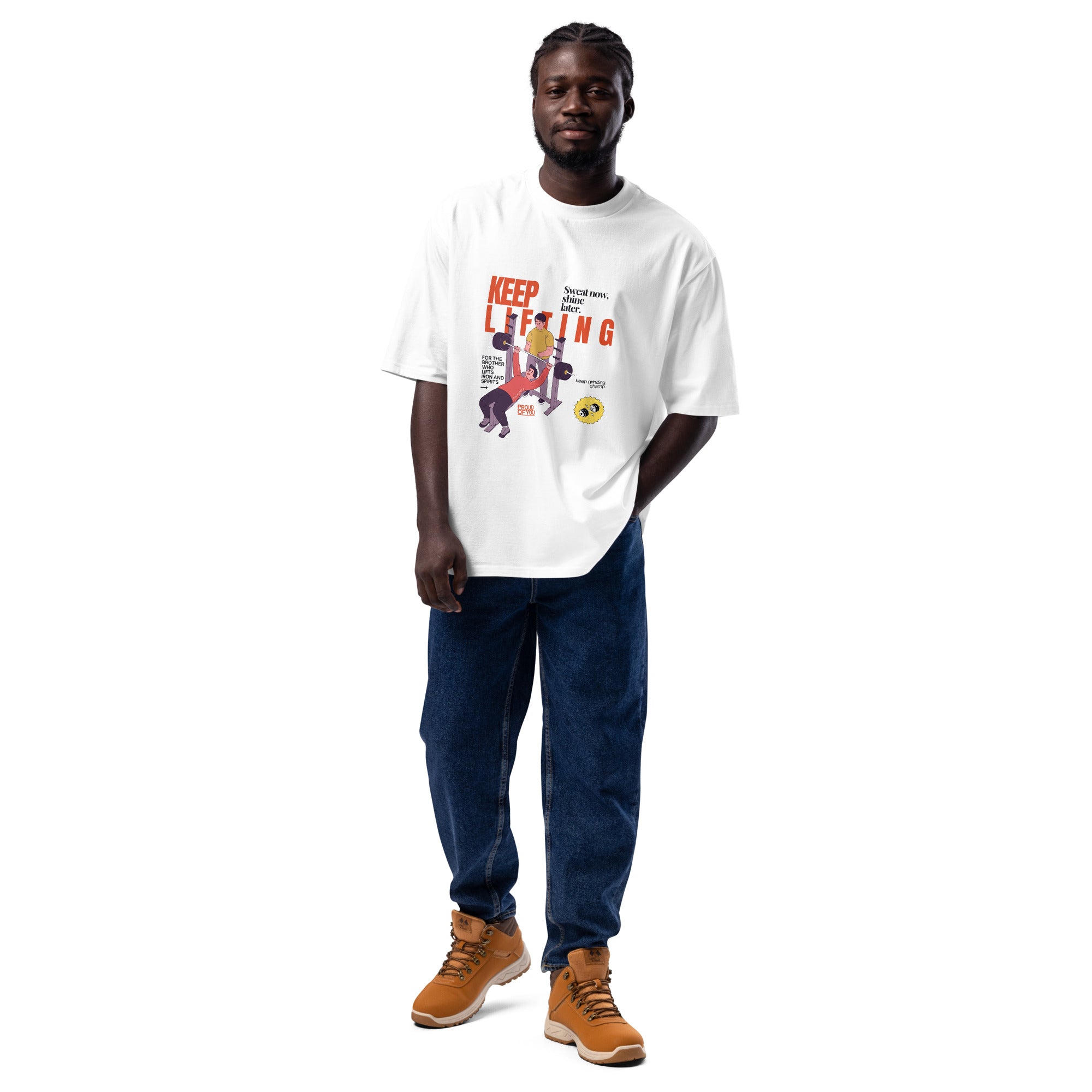 Oversized Gym Shirt for Motivated Brothers