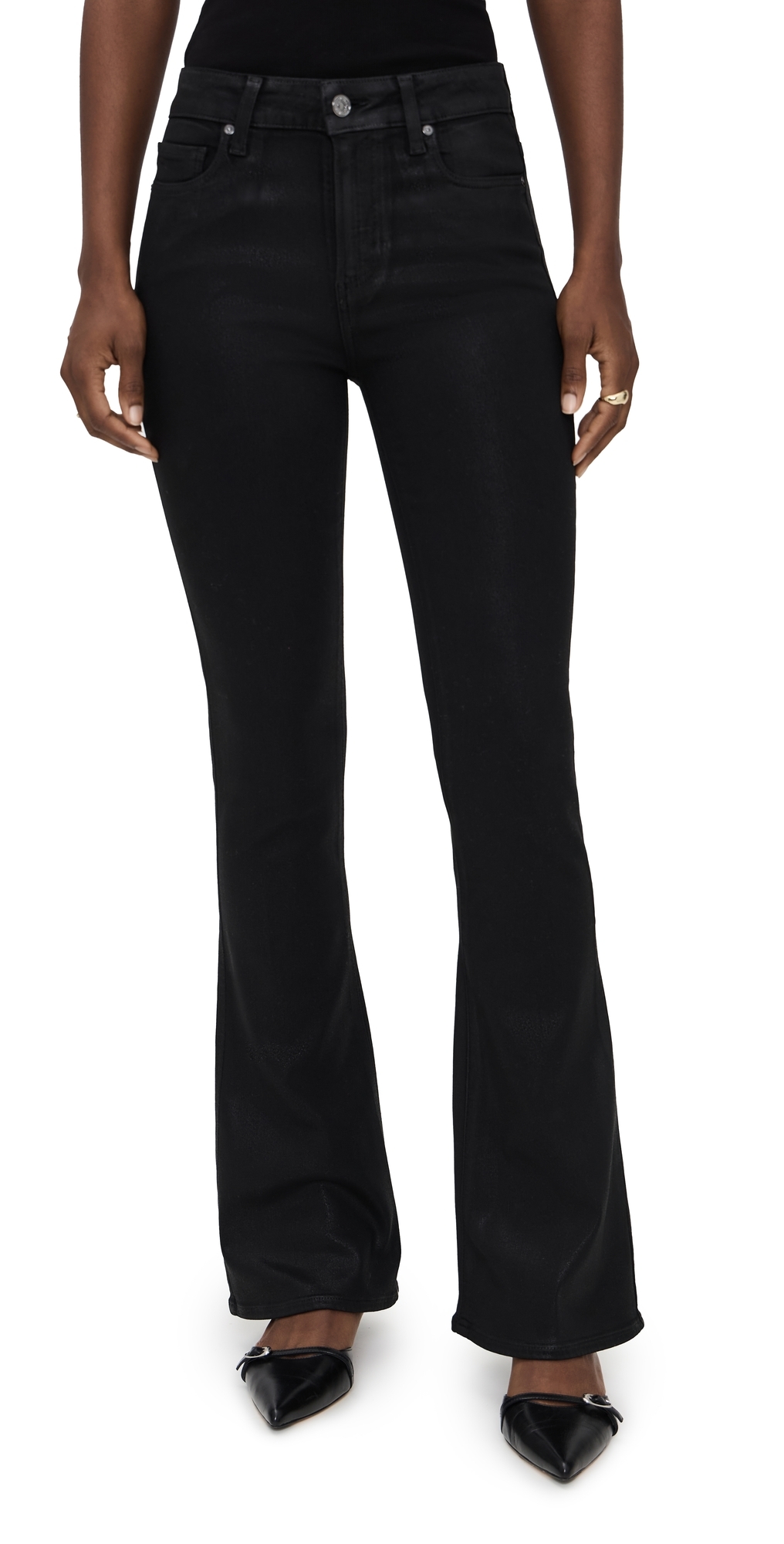 PAIGE Laurel Canyon Jeans Black Fog Luxe Coating PAIGE Laurel Canyon Jeans Black Fog Luxe Coating