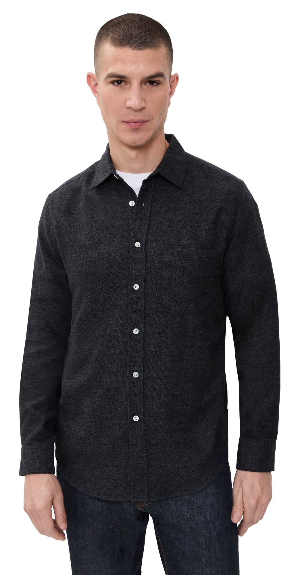 Portuguese Flannel Teca . Brushed Flannel Button Down Shirt Grey Portuguese Flannel Teca . Brushed Flannel Button Down Shirt Grey