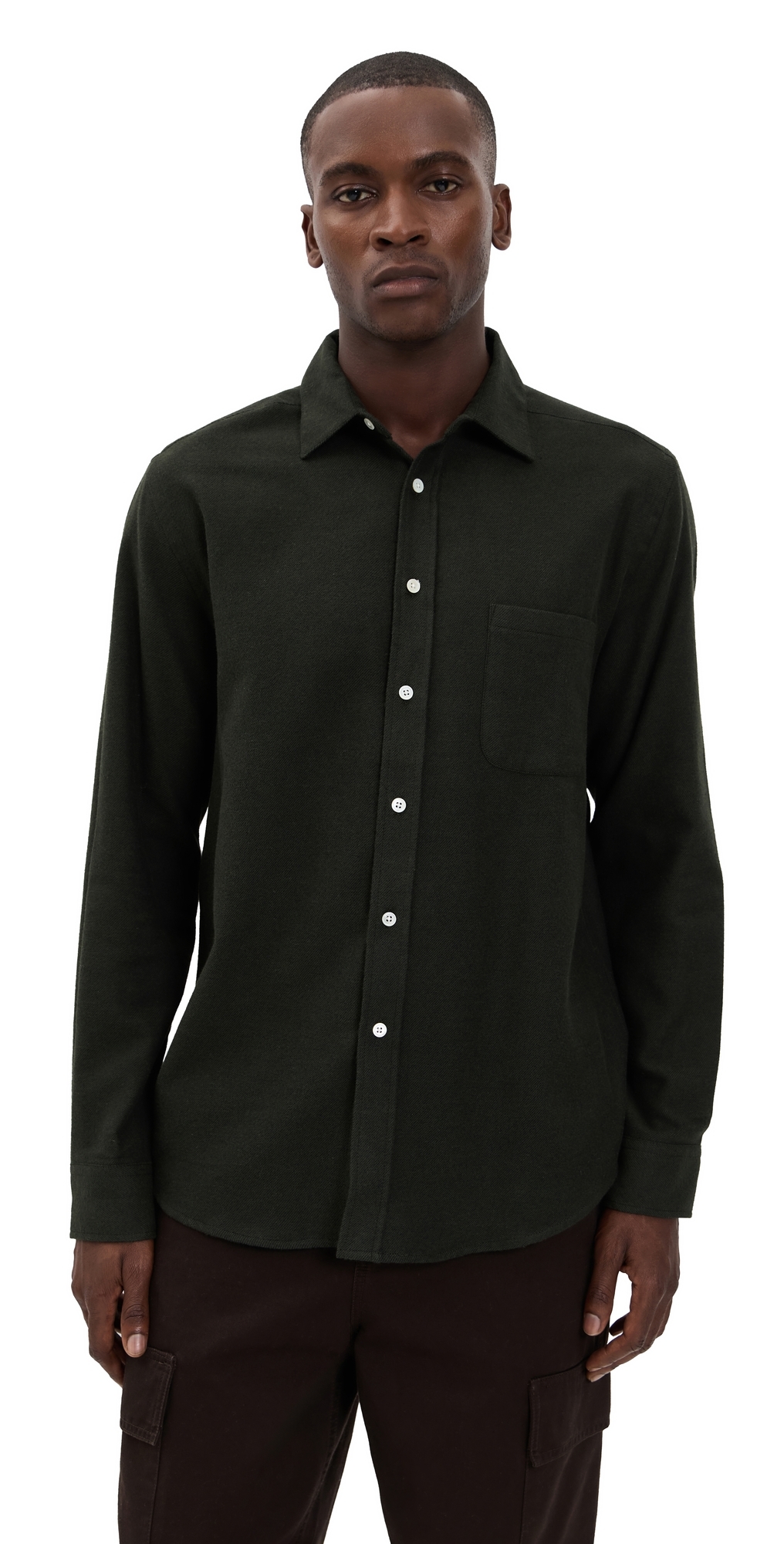 Portuguese Flannel Teca . Brushed Flannel Button Down Shirt Forest Green Portuguese Flannel Teca . Brushed Flannel Button Down Shirt Forest Green