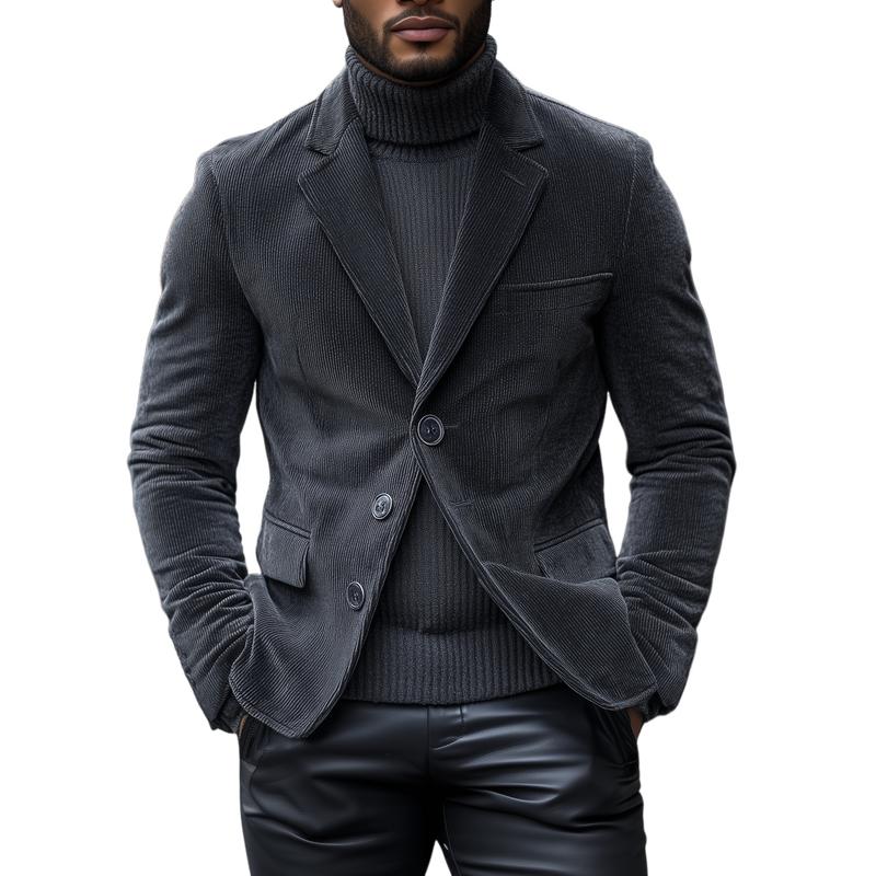 Men’s Vintage Corduroy Notch Lapel Single Breasted Slim Fit Blazer M Men’s Vintage Corduroy Notch Lapel Single Breasted Slim Fit Blazer M