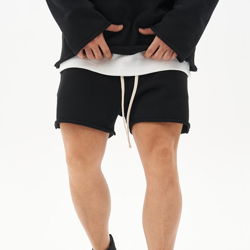 Men’s Washed Raw Edge Loose Fit Shorts Z Men’s Washed Raw Edge Loose Fit Shorts Z