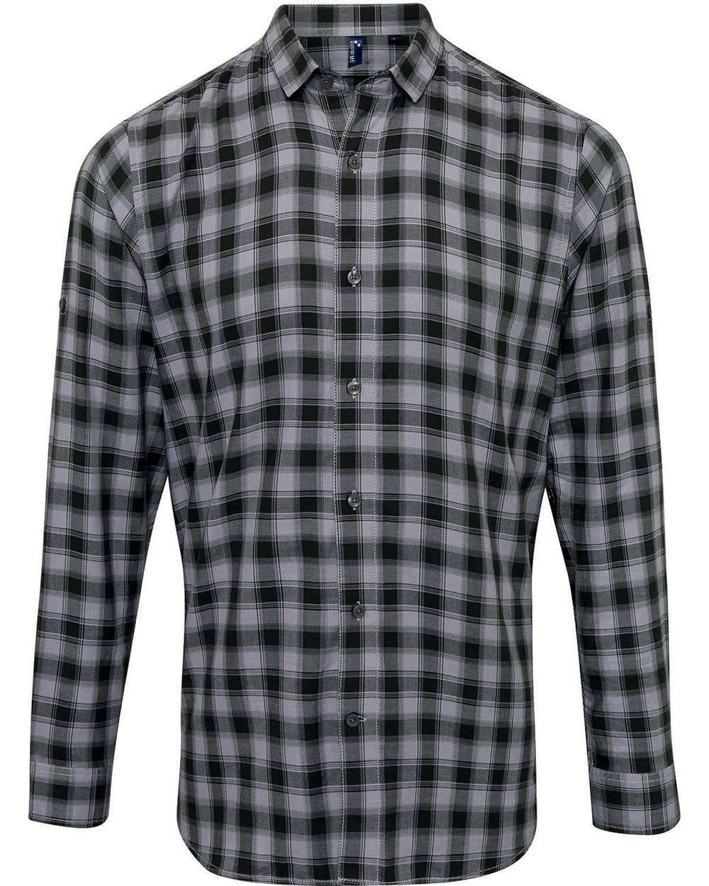 Artisan Collection by Reprime – RP – Mulligan Check Long – Sleeve Cotton Shirt – Steel Black –