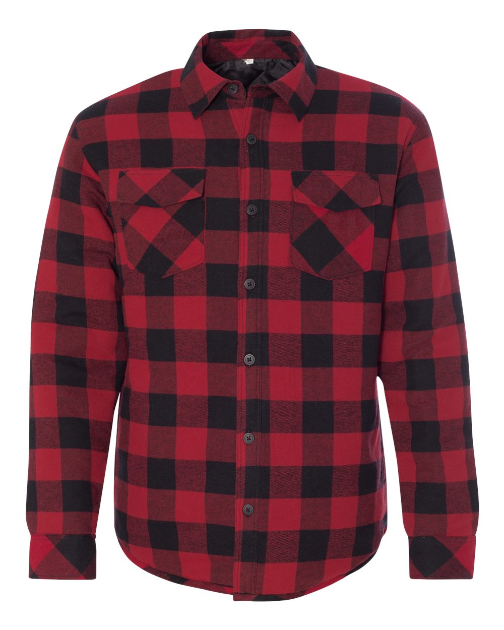 Burnside – – Quilted Flannel Shirt Jacket – Red Black Buffalo