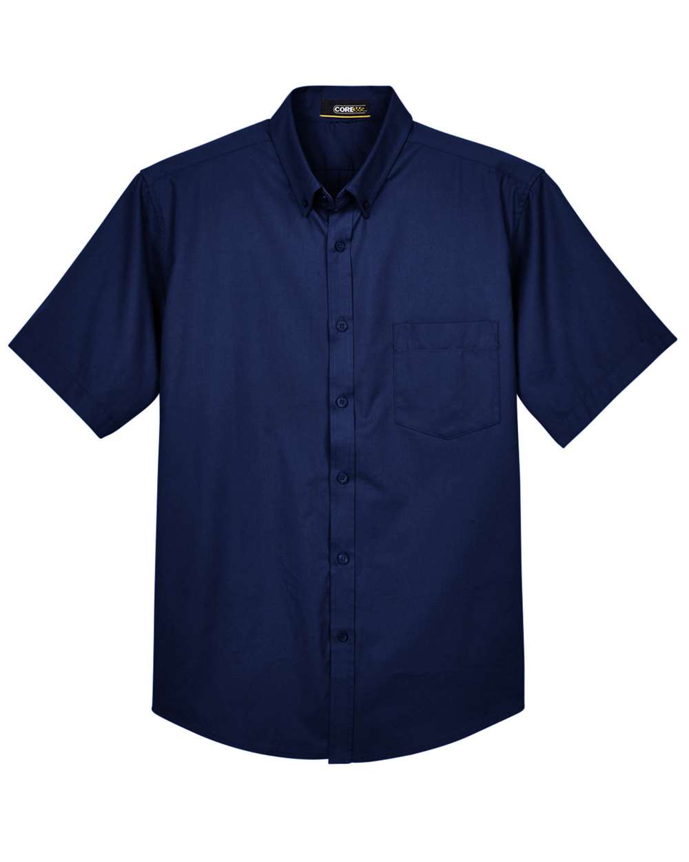 CORE – T – Men’s Tall Optimum Short Sleeve Twill Dress Shirt – Classic Navy