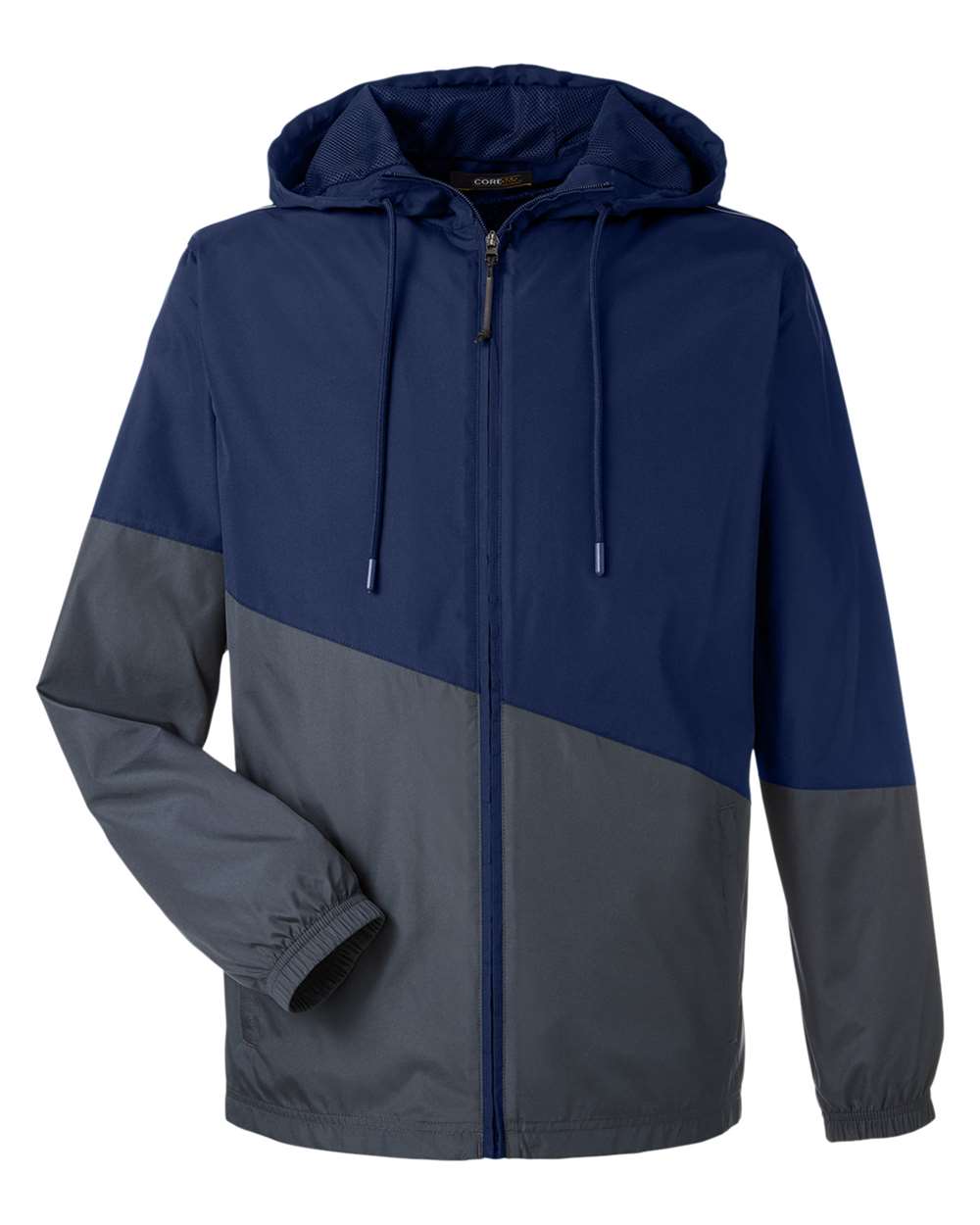 CORE – CE – Unisex Techno Lite Colorblock Windbreaker – Classic Navy Heather Carbon CORE – CE – Unisex Techno Lite Colorblock Windbreaker – Classic Navy Heather Carbon