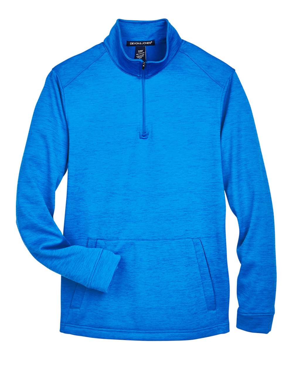 Devon & Jones – DG – Men’s Newbury Mlange Fleece Quarter – Zip Pullover – French Blue Heather – Devon & Jones – DG – Men’s Newbury Mlange Fleece Quarter – Zip Pullover – French Blue Heather –
