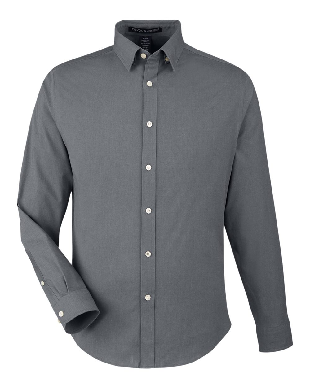 Devon & Jones – DG – Men’s CrownLux Performance Spencer Poplin Dress Shirt – Graphite Melange Devon & Jones – DG – Men’s CrownLux Performance Spencer Poplin Dress Shirt – Graphite Melange
