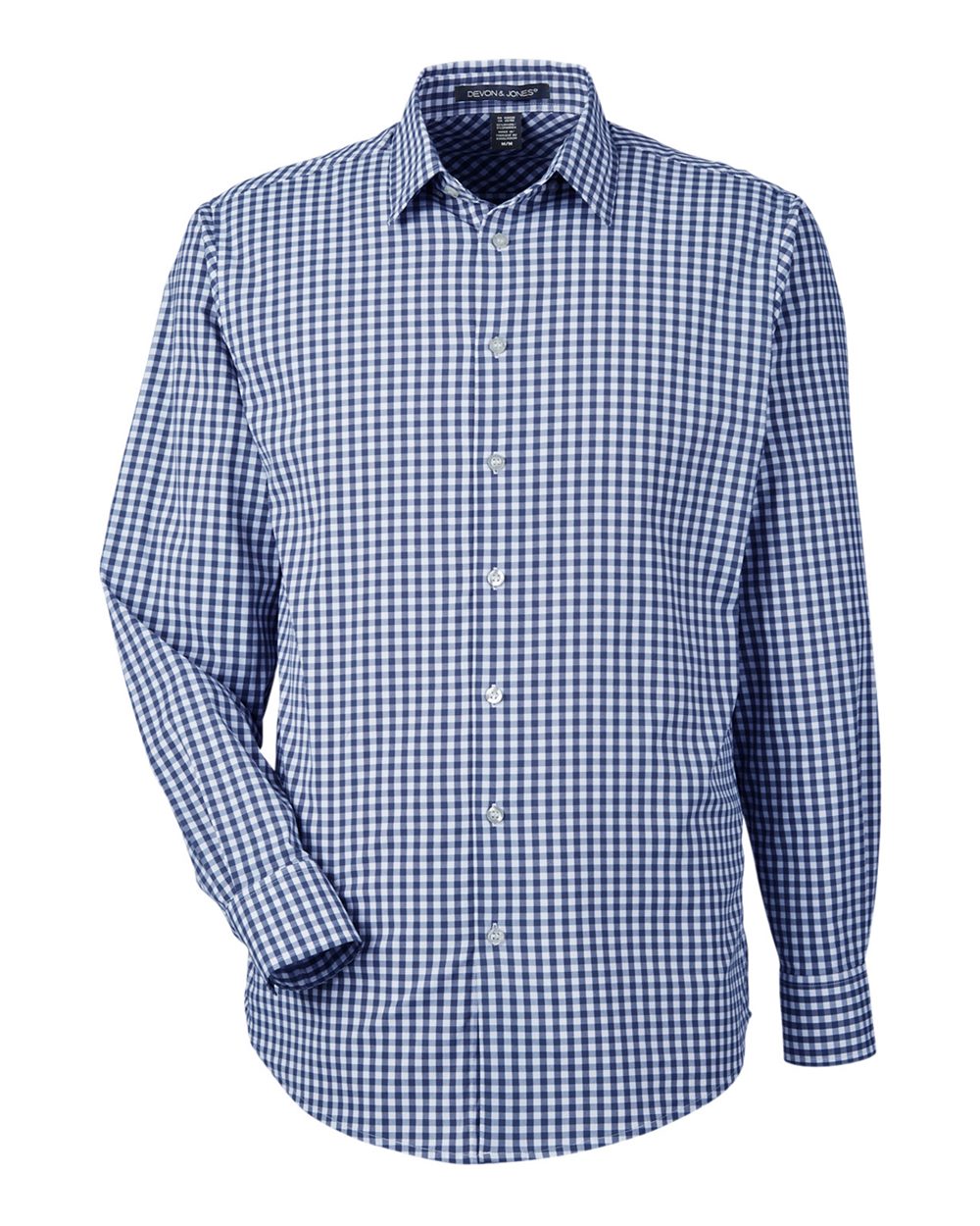 Devon & Jones – DG – Men’s CrownLux Performance Gingham Dress Shirt – Navy White Devon & Jones – DG – Men’s CrownLux Performance Gingham Dress Shirt – Navy White
