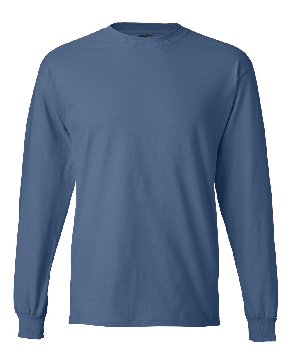 Hanes – – Beefy – T Long Sleeve T – Shirt – Denim Blue