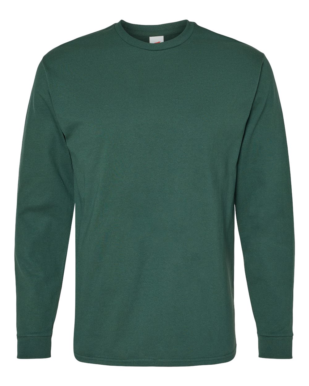 Hanes – – Essential – T Long Sleeve T – Shirt – Athletic Dark Green