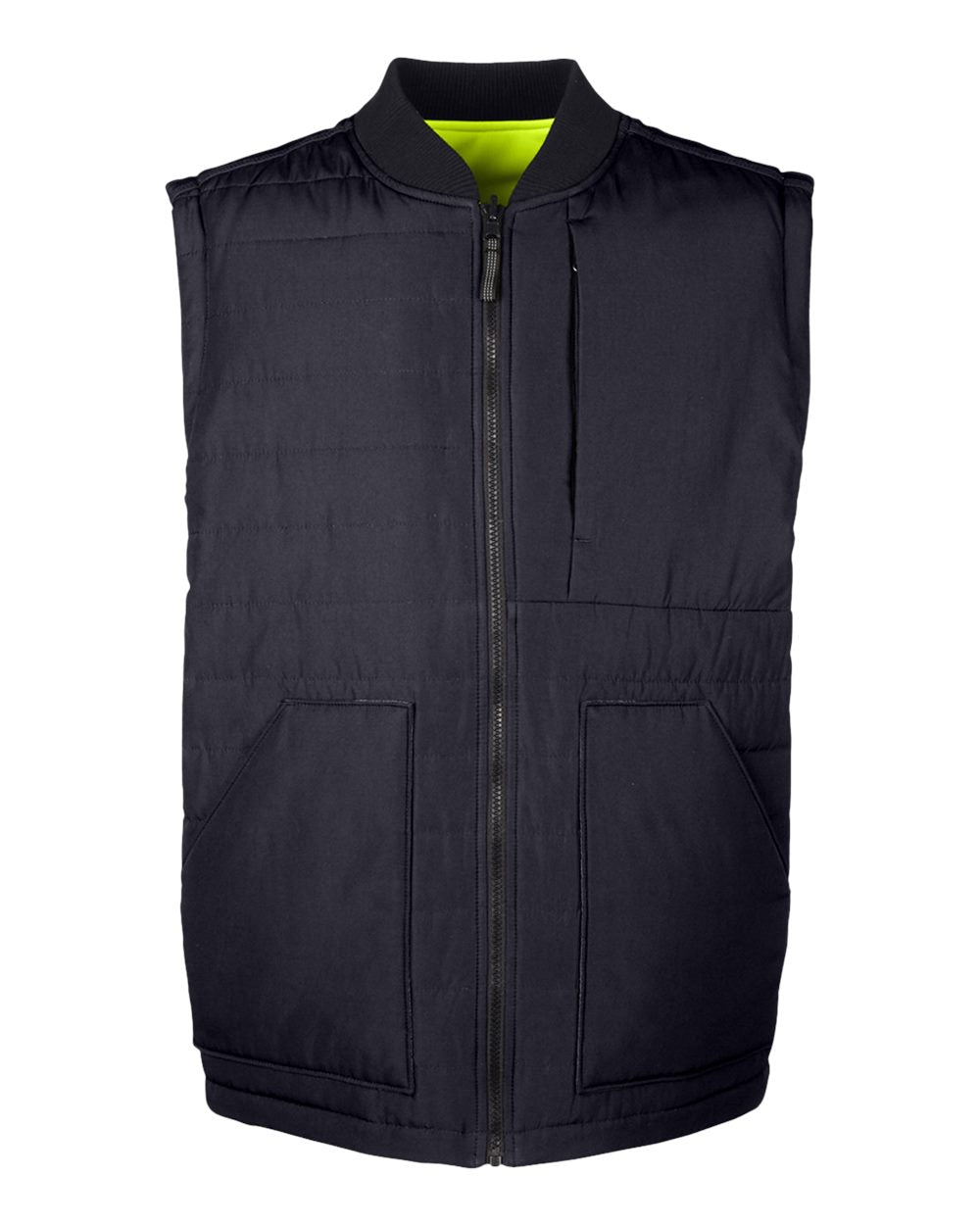 Harriton – M – Unisex Dockside Interactive Reversible Freezer Vest – Black Safety Yellow Harriton – M – Unisex Dockside Interactive Reversible Freezer Vest – Black Safety Yellow