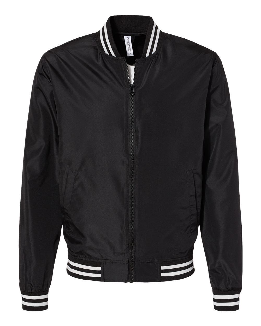 Independent Trading Co. – EXPBMR – Lightweight Bomber Jacket – Black White Stripe