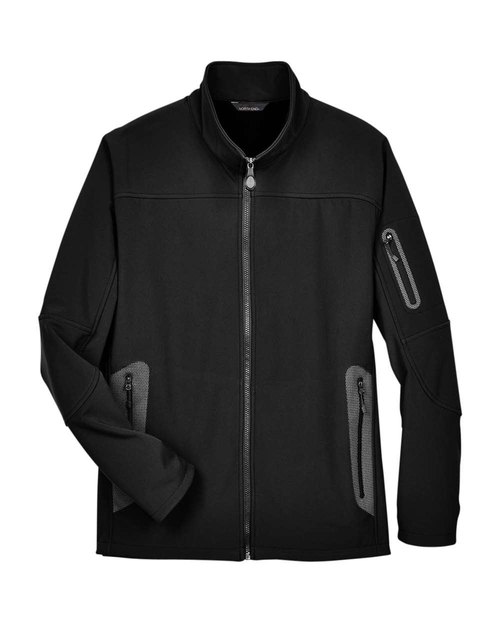 North End – – Men’s Three Layer Fleece Bonded Shell Technical Jacket – Black North End – – Men’s Three Layer Fleece Bonded Shell Technical Jacket – Black