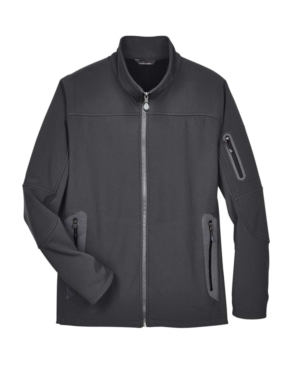North End – – Men’s Three Layer Fleece Bonded Shell Technical Jacket – Graphite – North End – – Men’s Three Layer Fleece Bonded Shell Technical Jacket – Graphite –