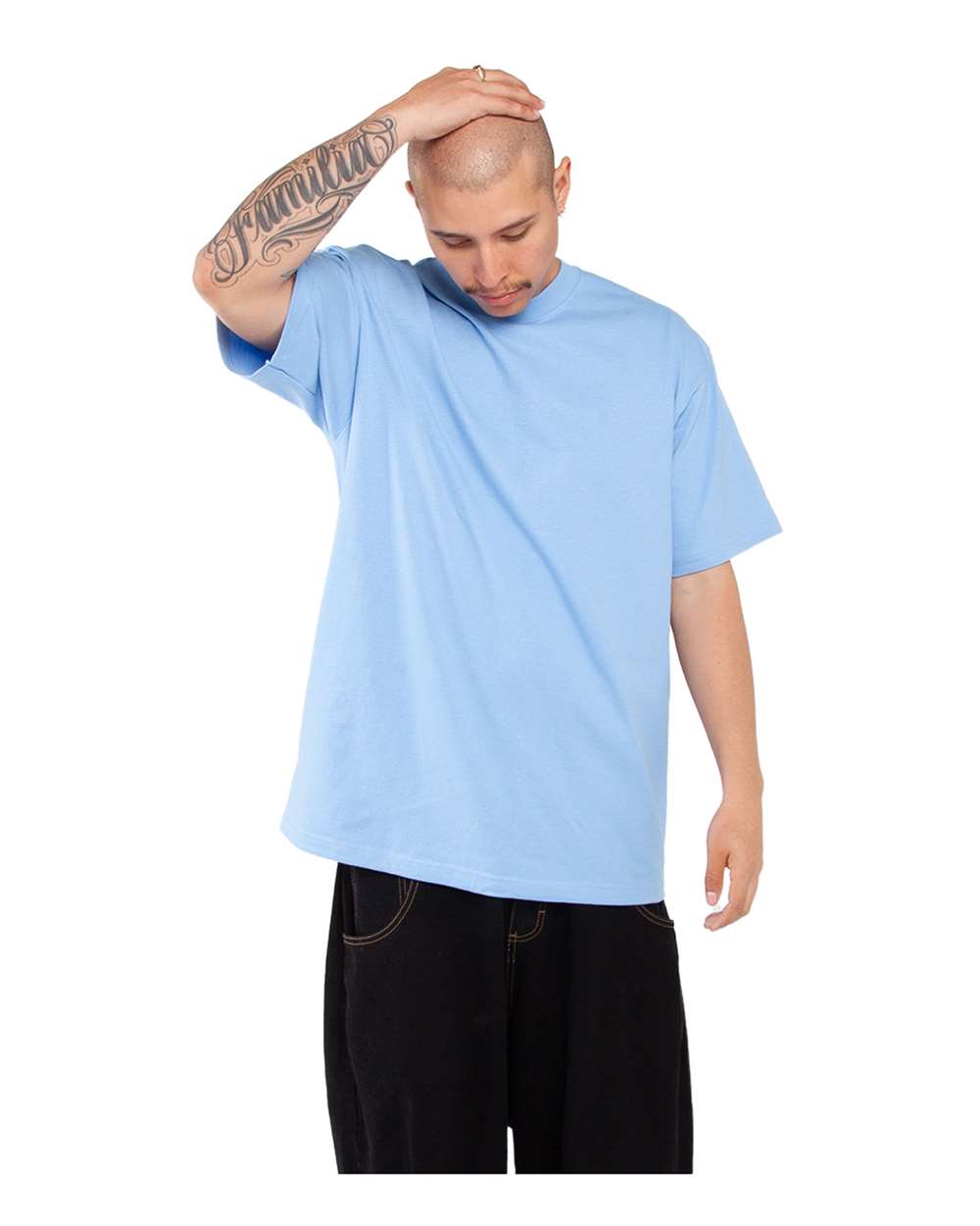 Shaka Wear – SHMHSS – Max Heavyweight T – Shirt – Sky Blue – Shaka Wear – SHMHSS – Max Heavyweight T – Shirt – Sky Blue –