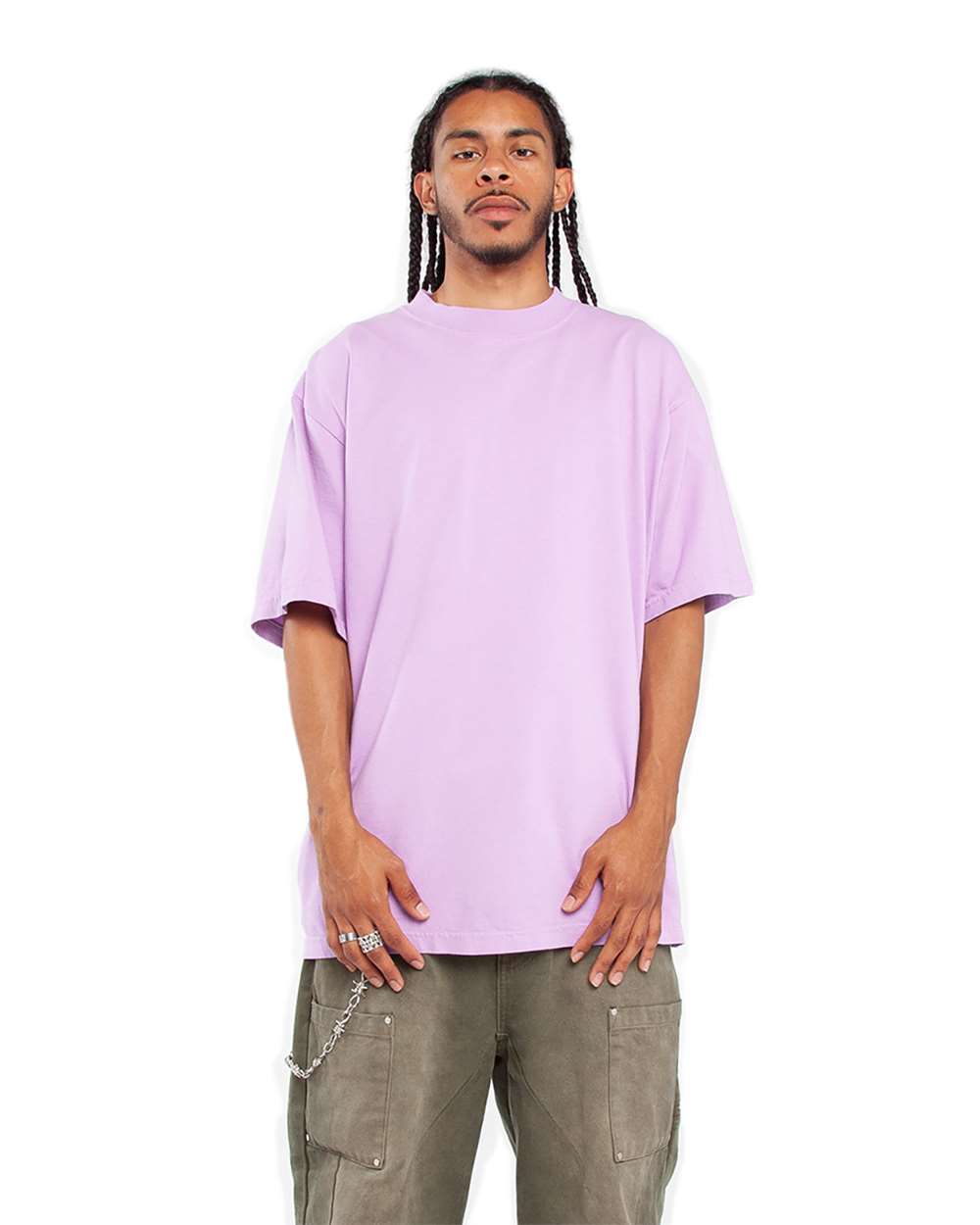 Shaka Wear – SHGD – Garment – Dyed Crewneck T – Shirt – Pastel Purple