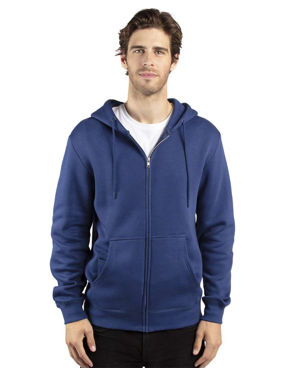 Threadfast Apparel – Z – Fleece Full – Zip Hooded Sweatshirt – Navy Threadfast Apparel – Z – Fleece Full – Zip Hooded Sweatshirt – Navy
