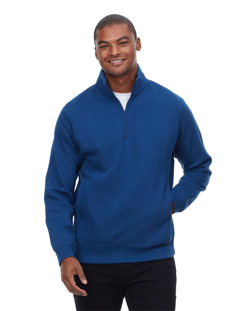 Threadfast Apparel – Q – Ultimate Fleece Quarter – Zip Sweatshirt – Navy – Threadfast Apparel – Q – Ultimate Fleece Quarter – Zip Sweatshirt – Navy –