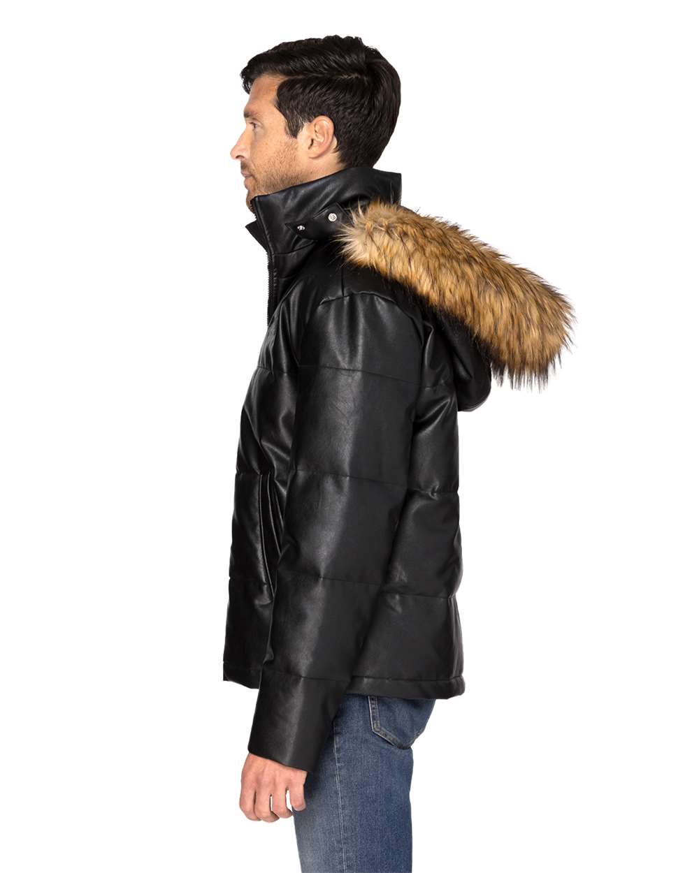 Threadfast Apparel – J – Vegan Leather Puffer Jacket – Black Vegan Leather Threadfast Apparel – J – Vegan Leather Puffer Jacket – Black Vegan Leather