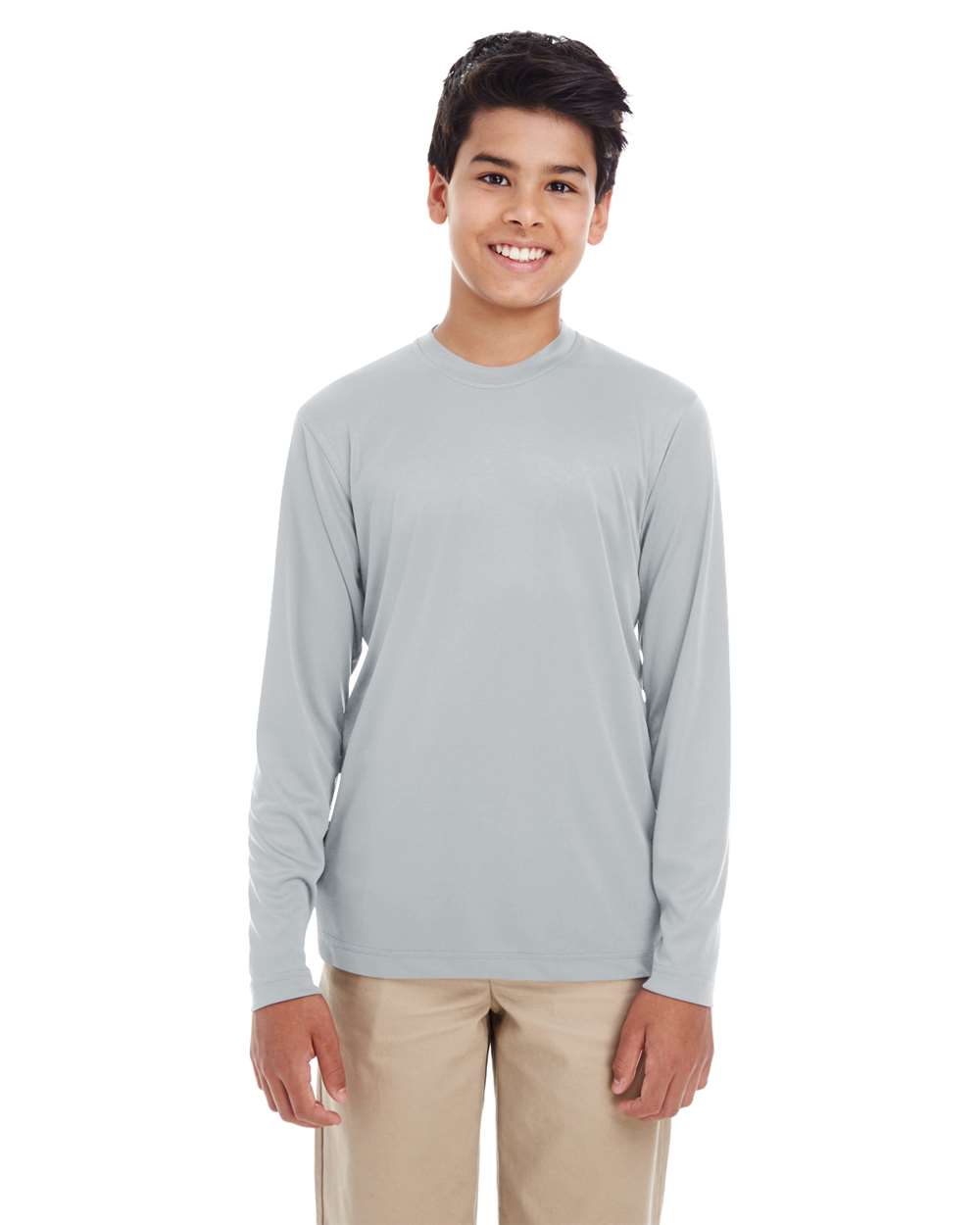 UltraClub – Y – Youth Cool & Dry Performance Long Sleeve Top – Grey UltraClub – Y – Youth Cool & Dry Performance Long Sleeve Top – Grey