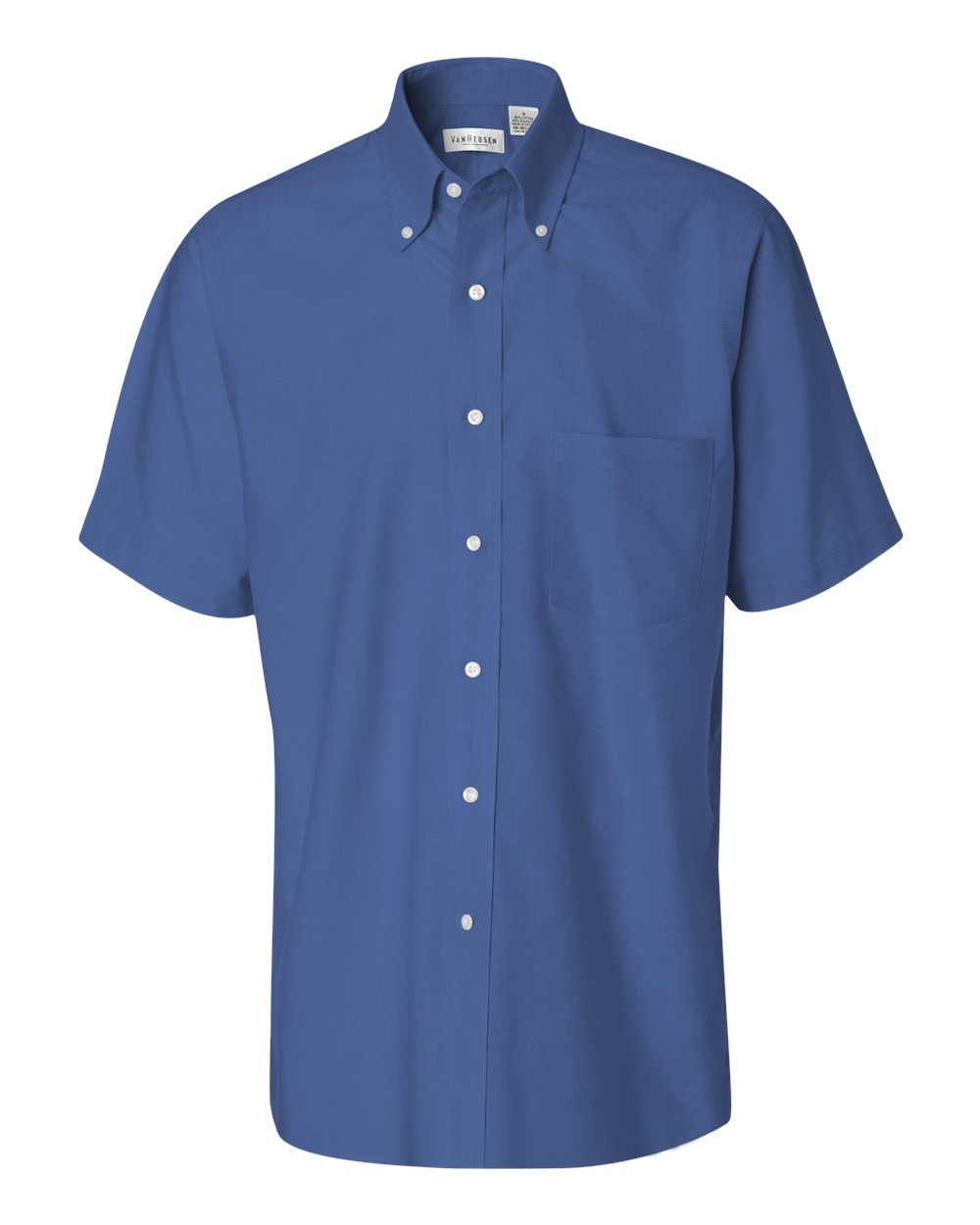 Van Heusen – V – Short Sleeve Oxford Shirt – English Blue Van Heusen – V – Short Sleeve Oxford Shirt – English Blue