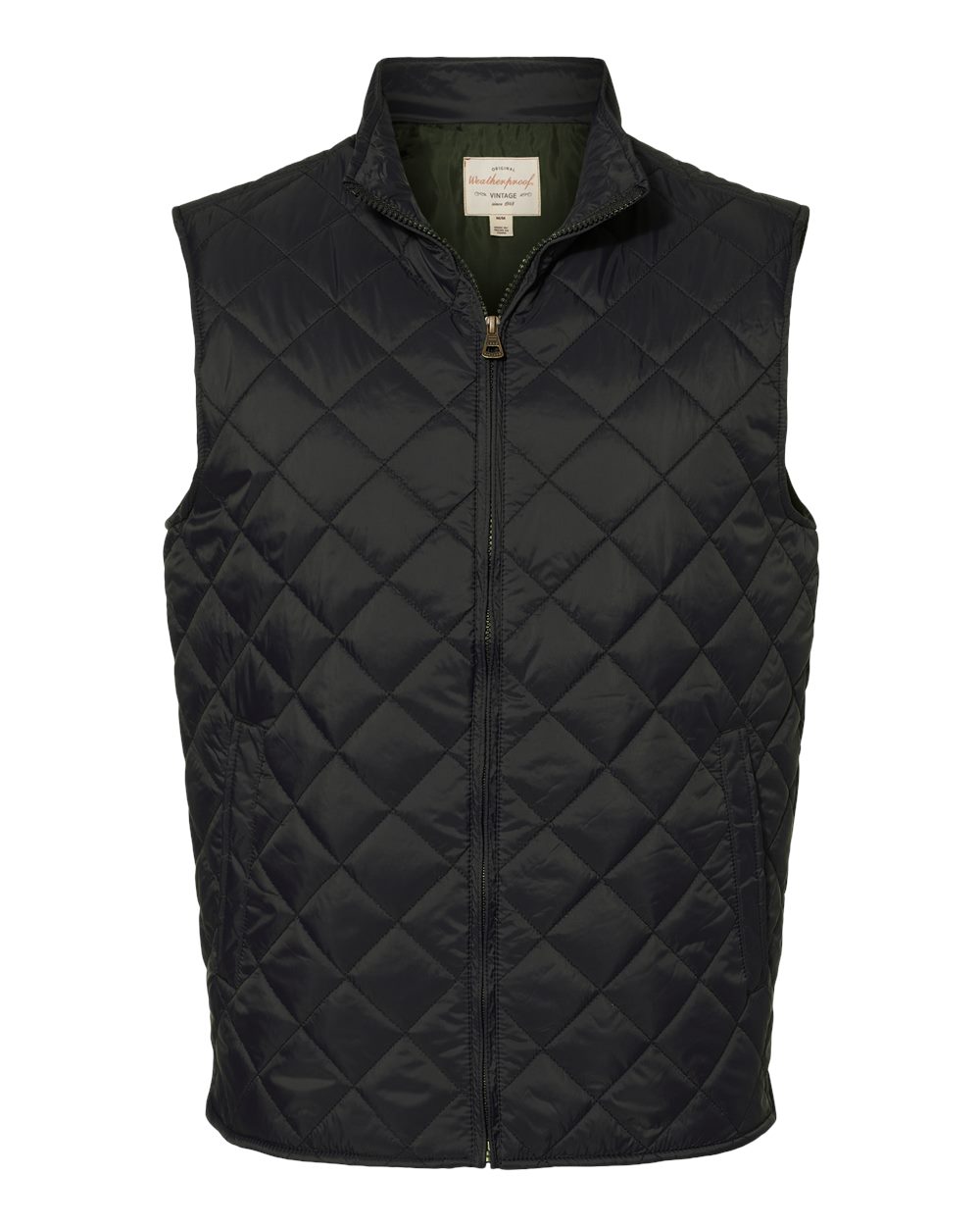 Weatherproof – – Vintage Diamond Quilted Vest – Black – Weatherproof – – Vintage Diamond Quilted Vest – Black –