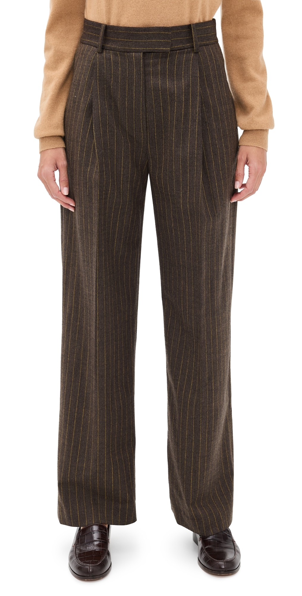 Renggli Pinstripe Trousers MochaSaffron Renggli Pinstripe Trousers MochaSaffron
