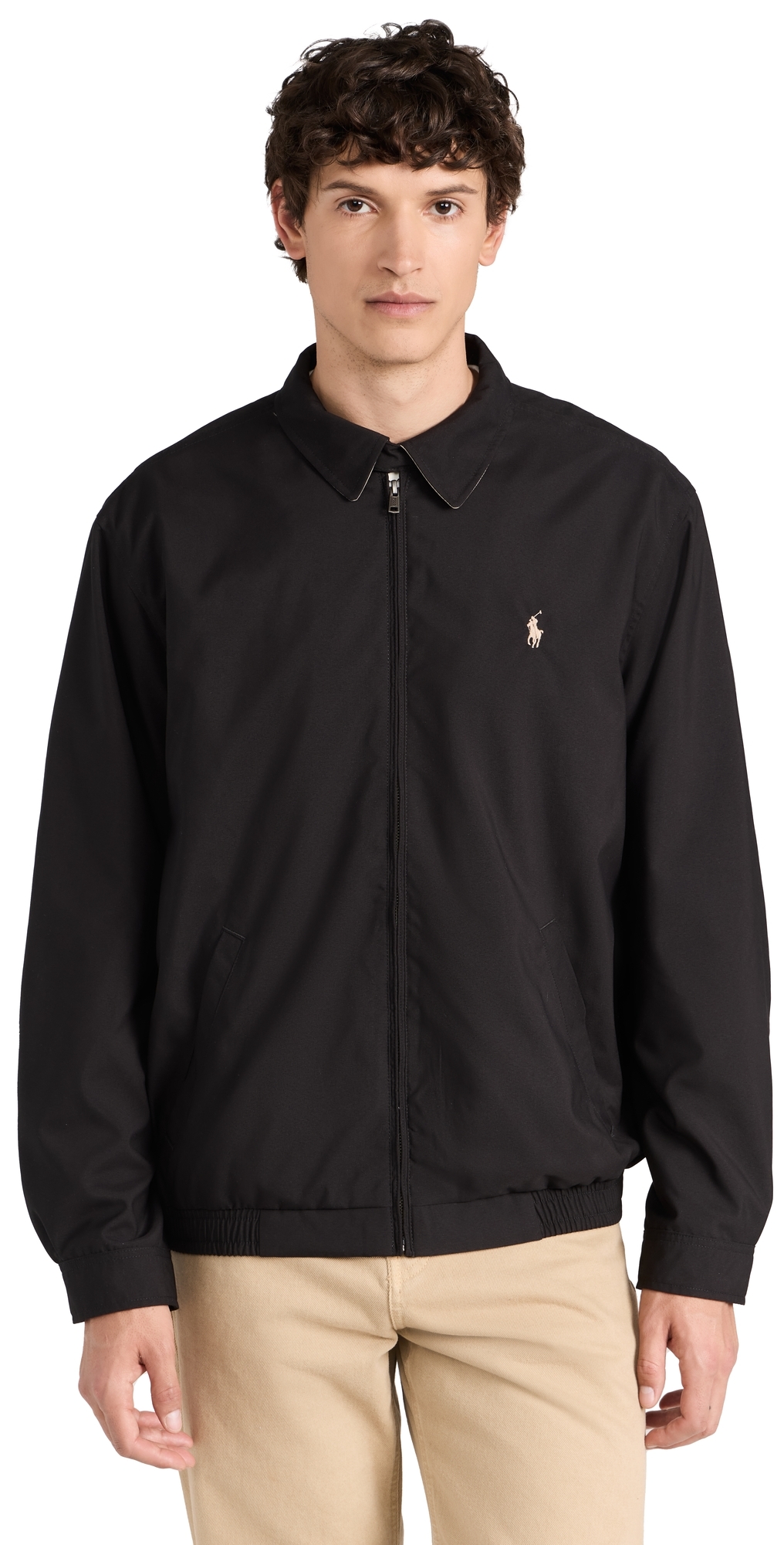 Polo Ralph Lauren Bi-Swing Windbreaker Jacket RL Black Polo Ralph Lauren Bi-Swing Windbreaker Jacket RL Black