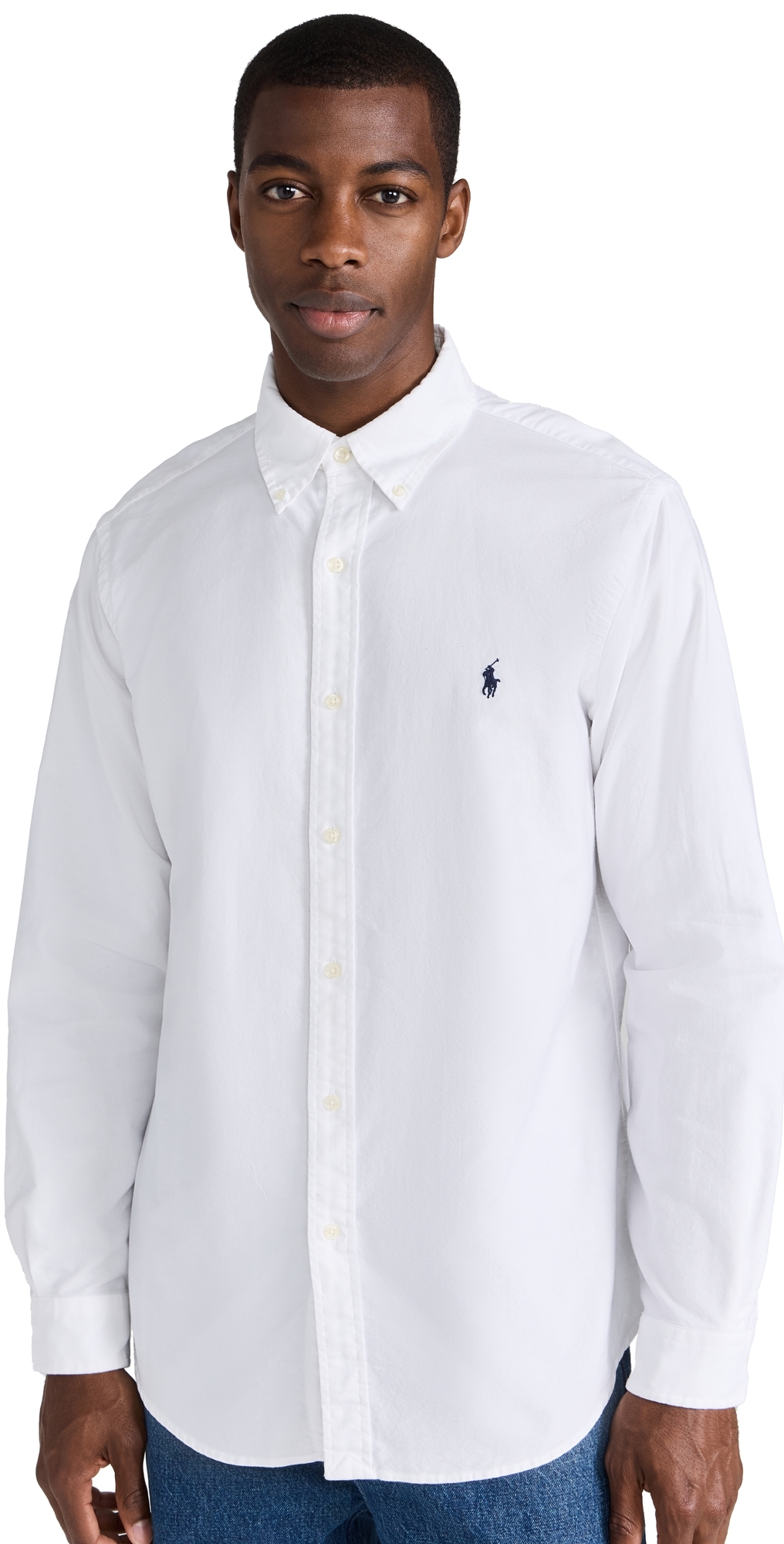 Polo Ralph Lauren Classic Fit Garment Dyed Oxford Shirt White Polo Ralph Lauren Classic Fit Garment Dyed Oxford Shirt White