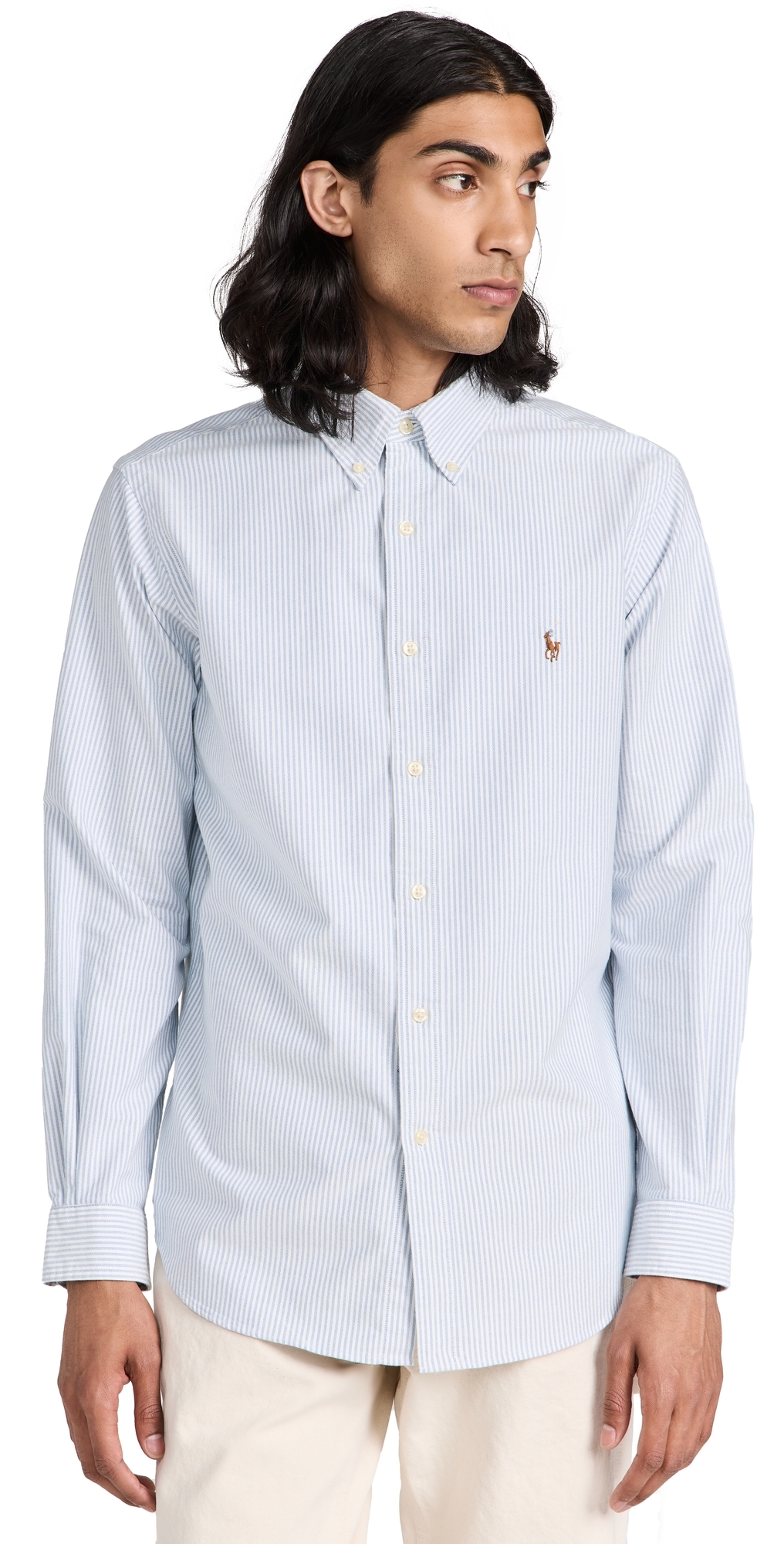 Polo Ralph Lauren Classic Fit Striped Oxford Shirt BlueWhite Stripe