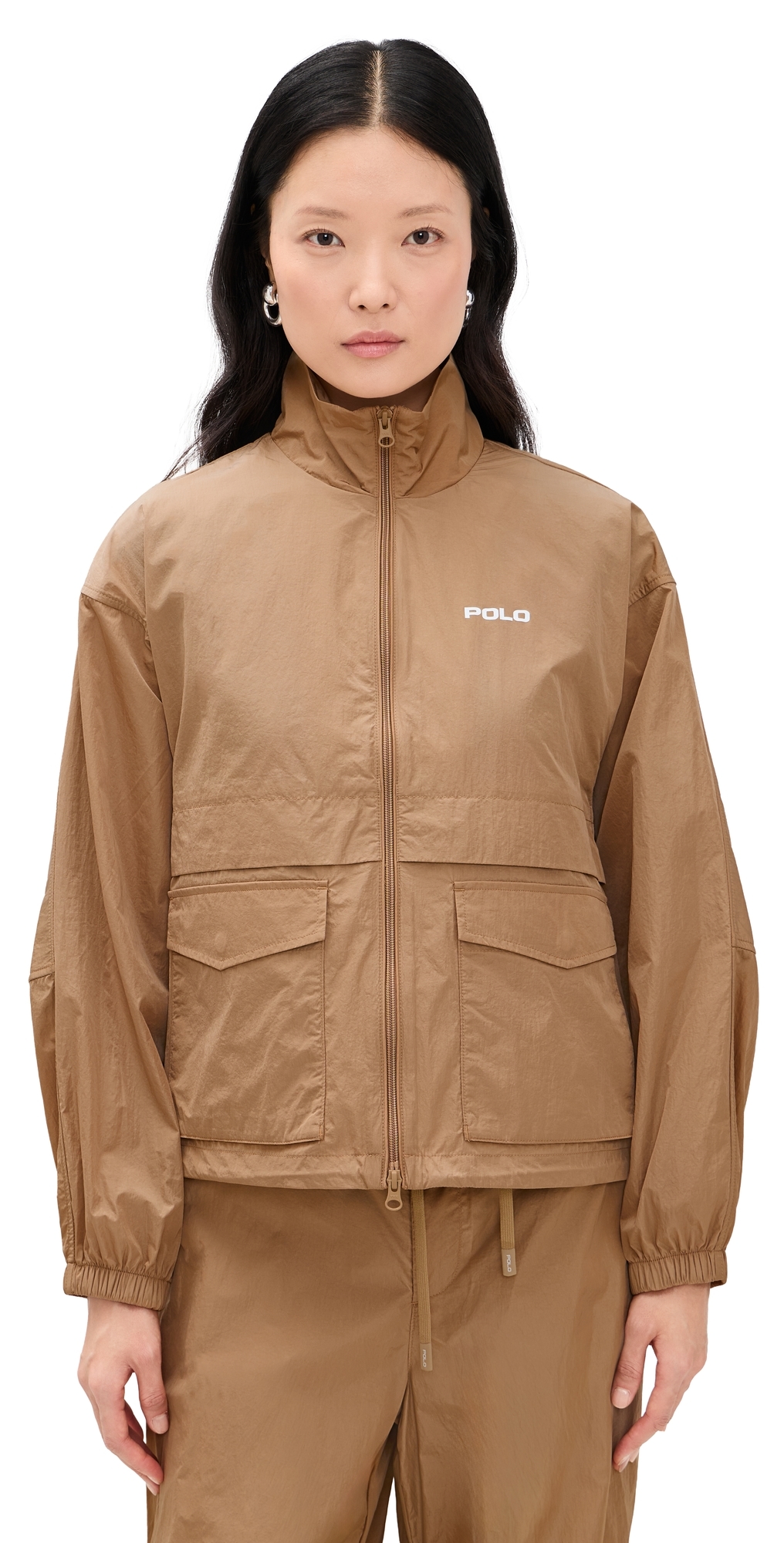 Polo Ralph Lauren Nylon Windbreaker Jacket Cafe Tan Polo Ralph Lauren Nylon Windbreaker Jacket Cafe Tan