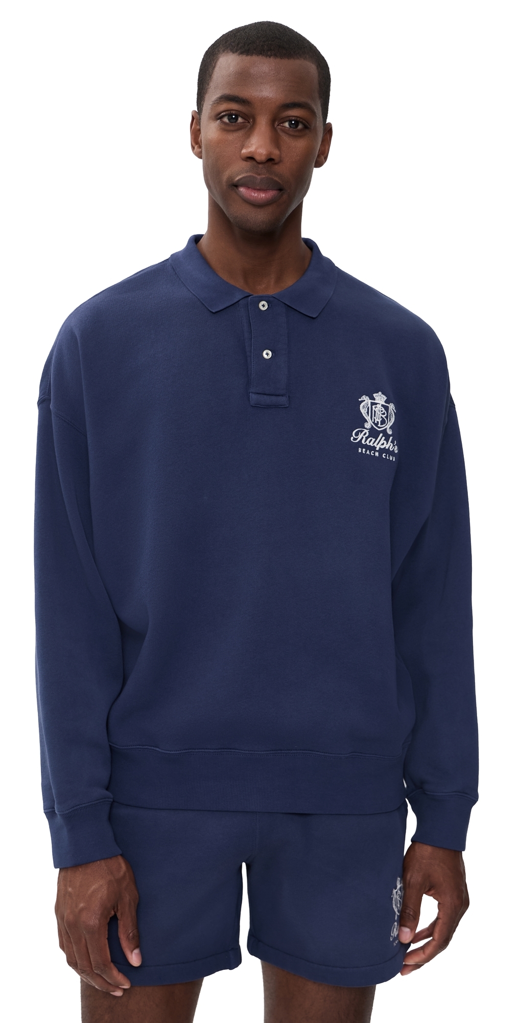 Polo Ralph Lauren Island Fleece Polo Sweatshirt Dark Cobalt Polo Ralph Lauren Island Fleece Polo Sweatshirt Dark Cobalt