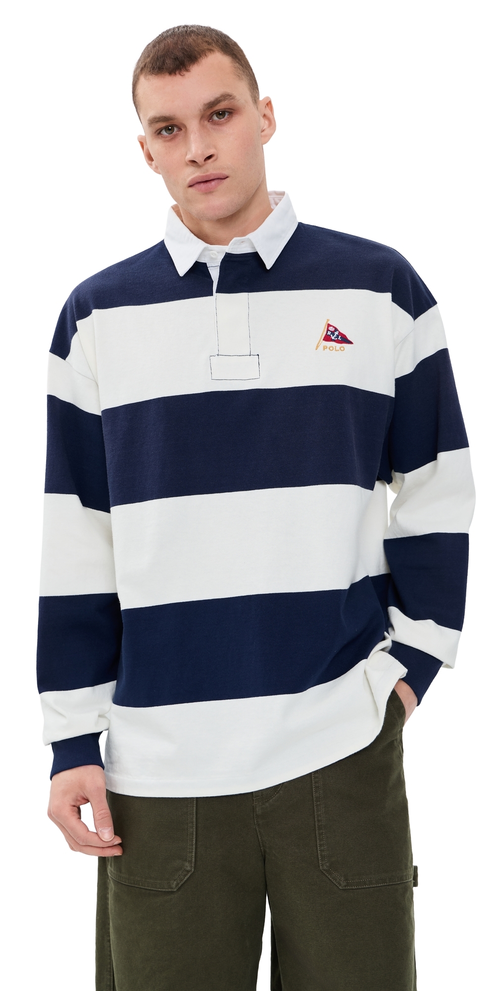 Polo Ralph Lauren Original Label Rugby Polo Shirt Newport NavyDeckwash White Polo Ralph Lauren Original Label Rugby Polo Shirt Newport NavyDeckwash White