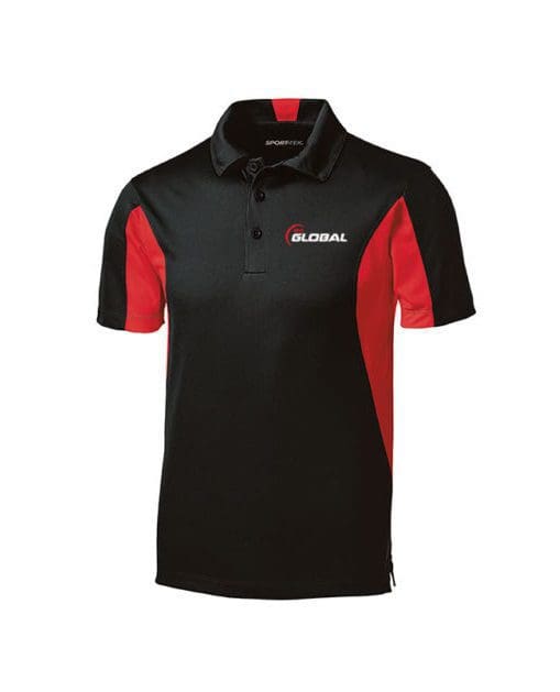 Global Men’s Compass Performance Polo Bowling Shirt Dri-Fit BlackRed mall Global Men’s Compass Performance Polo Bowling Shirt Dri-Fit BlackRed mall