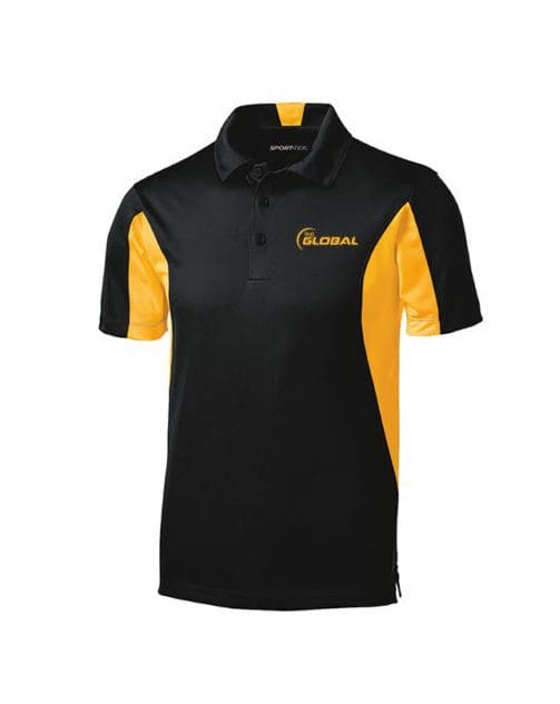 Global Men’s Compass Performance Polo Bowling Shirt Dri-Fit BlackGold X Global Men’s Compass Performance Polo Bowling Shirt Dri-Fit BlackGold X