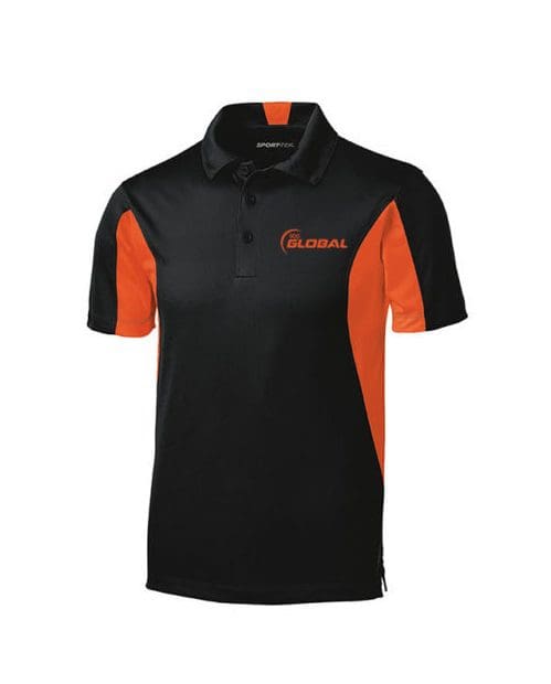 Global Men’s Compass Performance Polo Bowling Shirt Dri-Fit BlackOrange X Global Men’s Compass Performance Polo Bowling Shirt Dri-Fit BlackOrange X