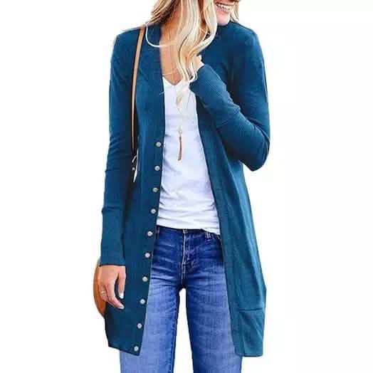 Snap Button Long Cardigan Snap Button Long Cardigan