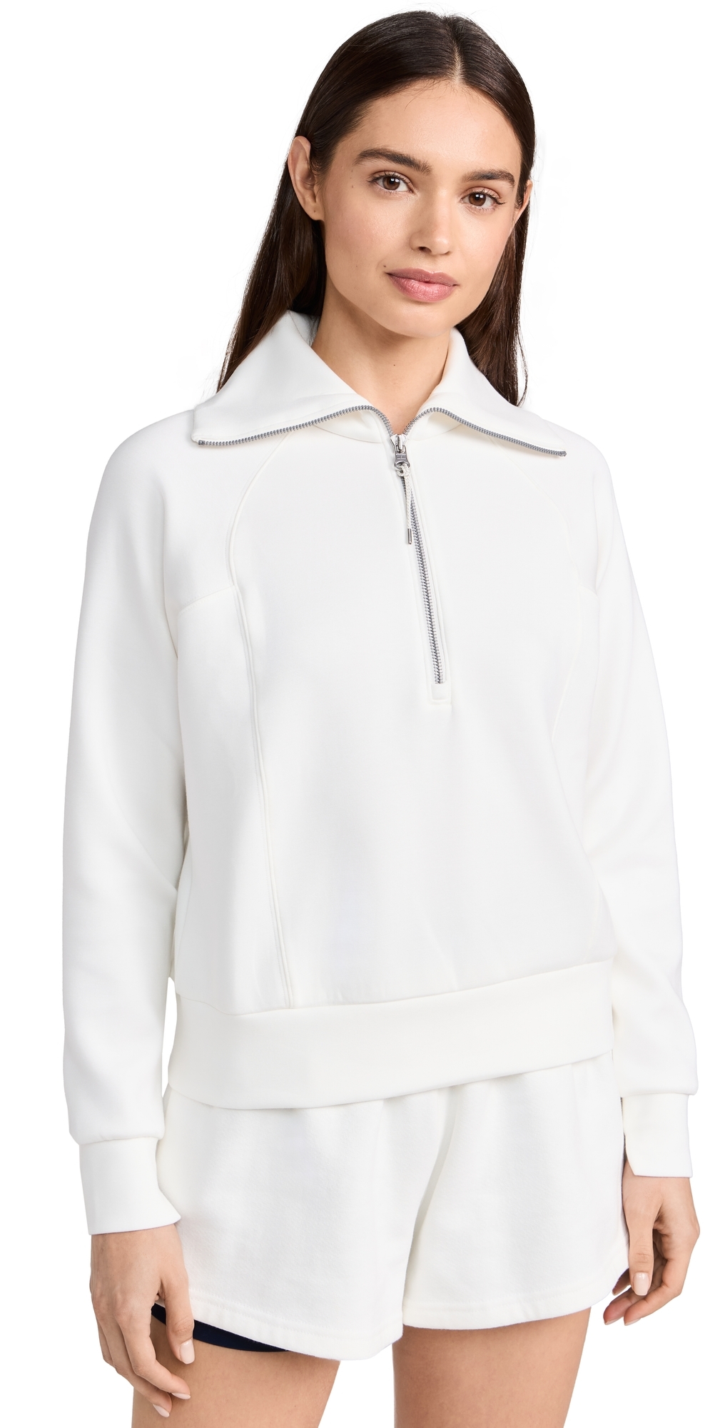 SPANX AirEssentials Half Zip Sweatshirt Powder X SPANX AirEssentials Half Zip Sweatshirt Powder X