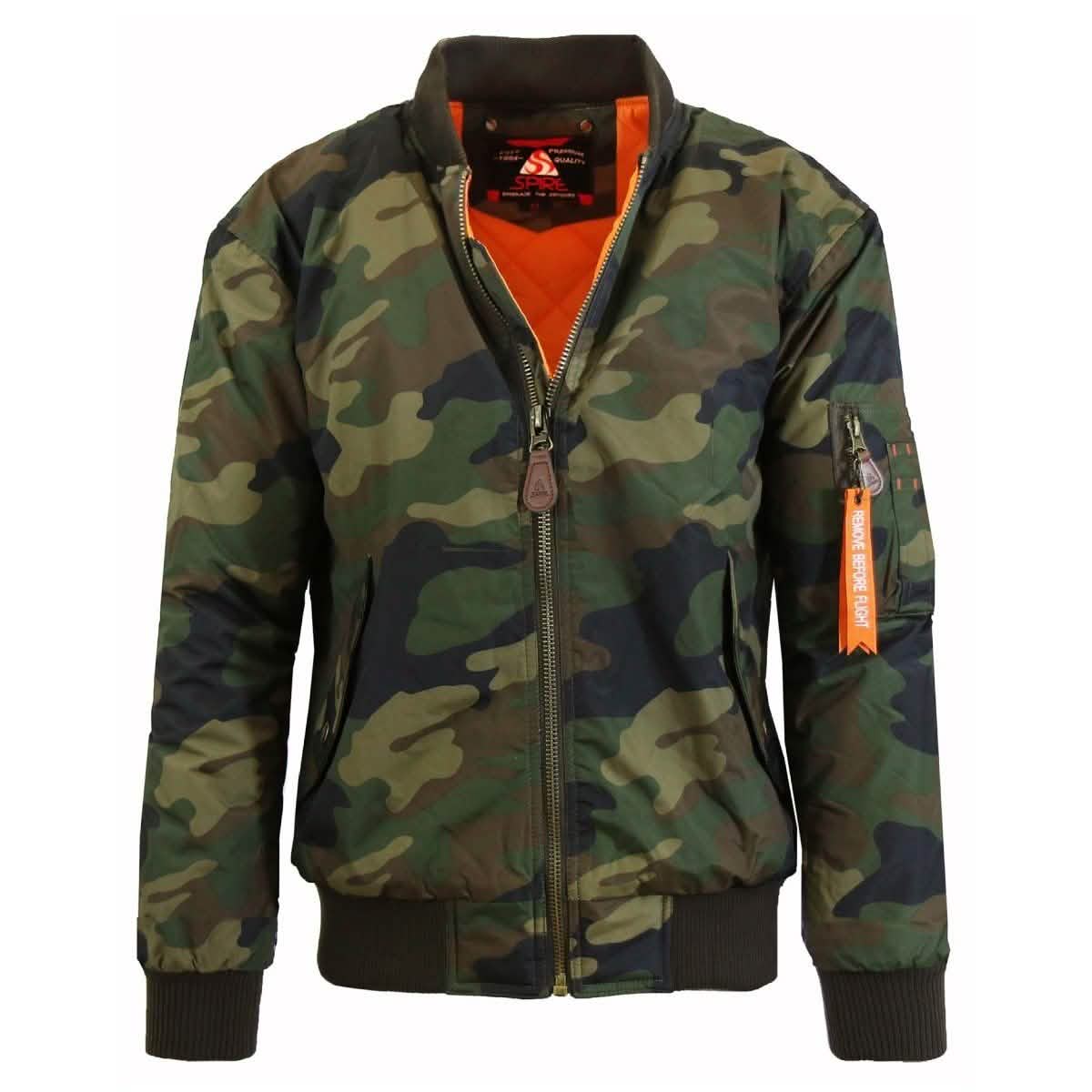 Spire by Galaxy Men’s Heavyweight MA- Bomber Jacket – X Camo Spire by Galaxy Men’s Heavyweight MA- Bomber Jacket – X Camo