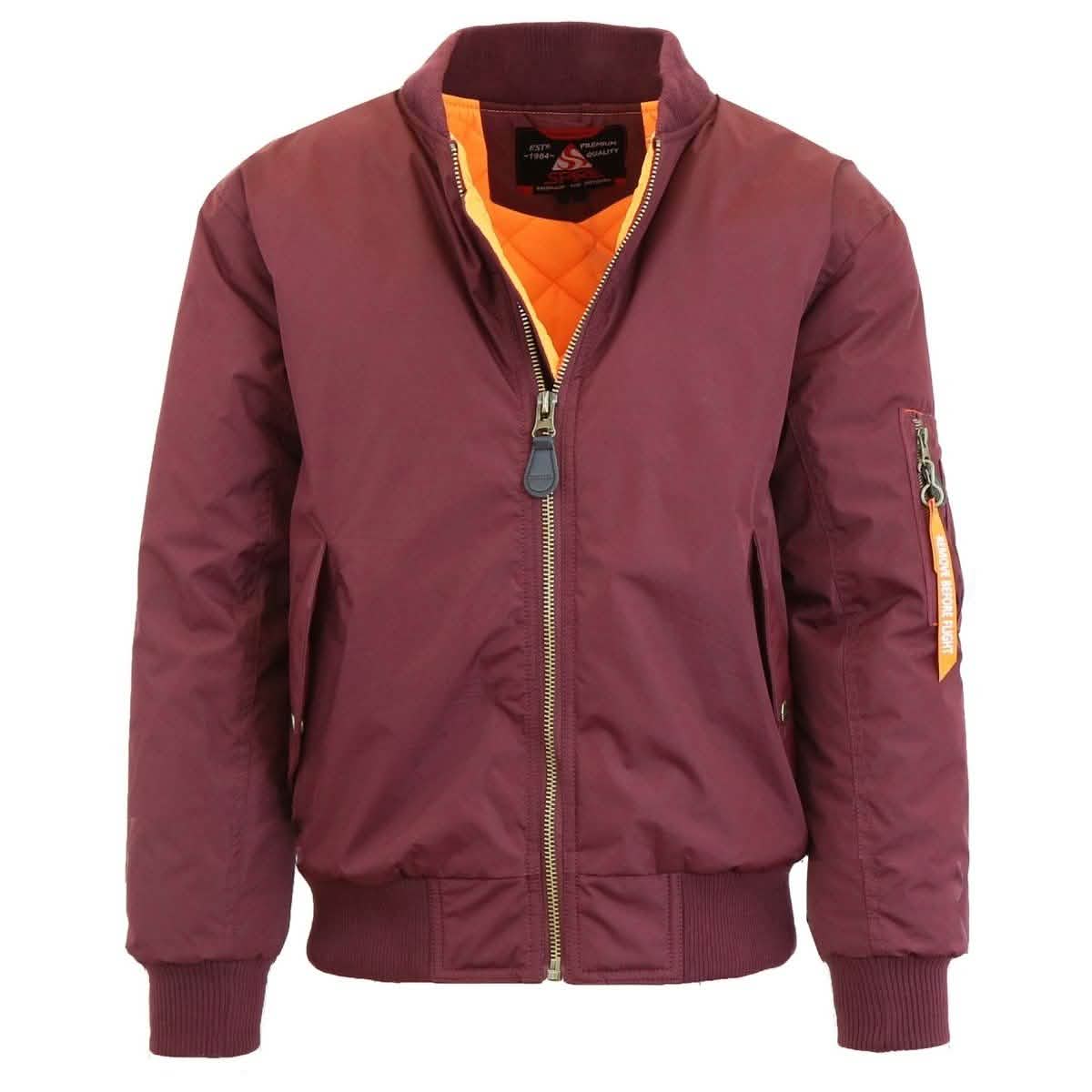 Spire by Galaxy Men’s Heavyweight MA- Bomber Jacket – X Maroon Spire by Galaxy Men’s Heavyweight MA- Bomber Jacket – X Maroon