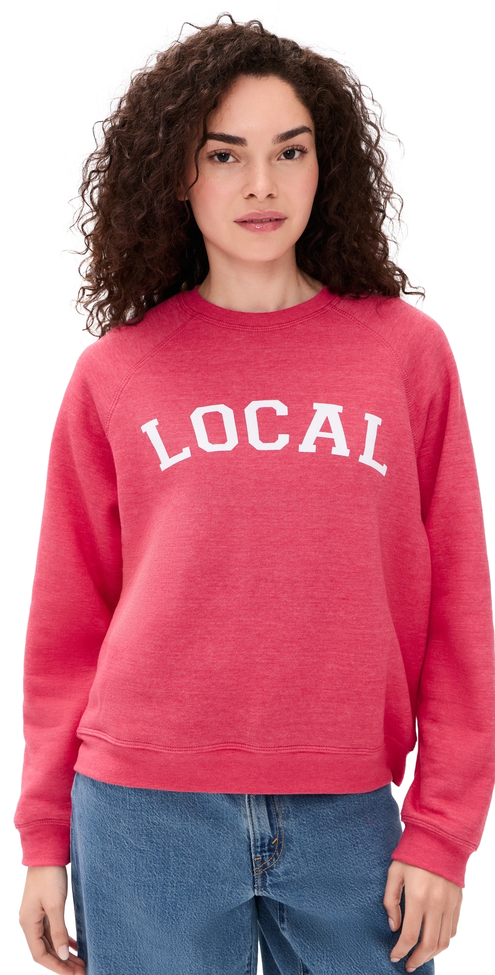 Sunny Somewhere Raglan Sweatshirt Heathered Red Sunny Somewhere Raglan Sweatshirt Heathered Red