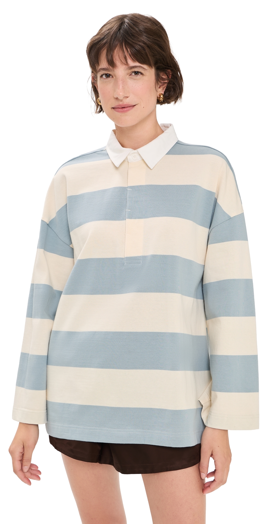 Strut This Chester Long Sleeve Rugby Shirt Baby Blue Strut This Chester Long Sleeve Rugby Shirt Baby Blue