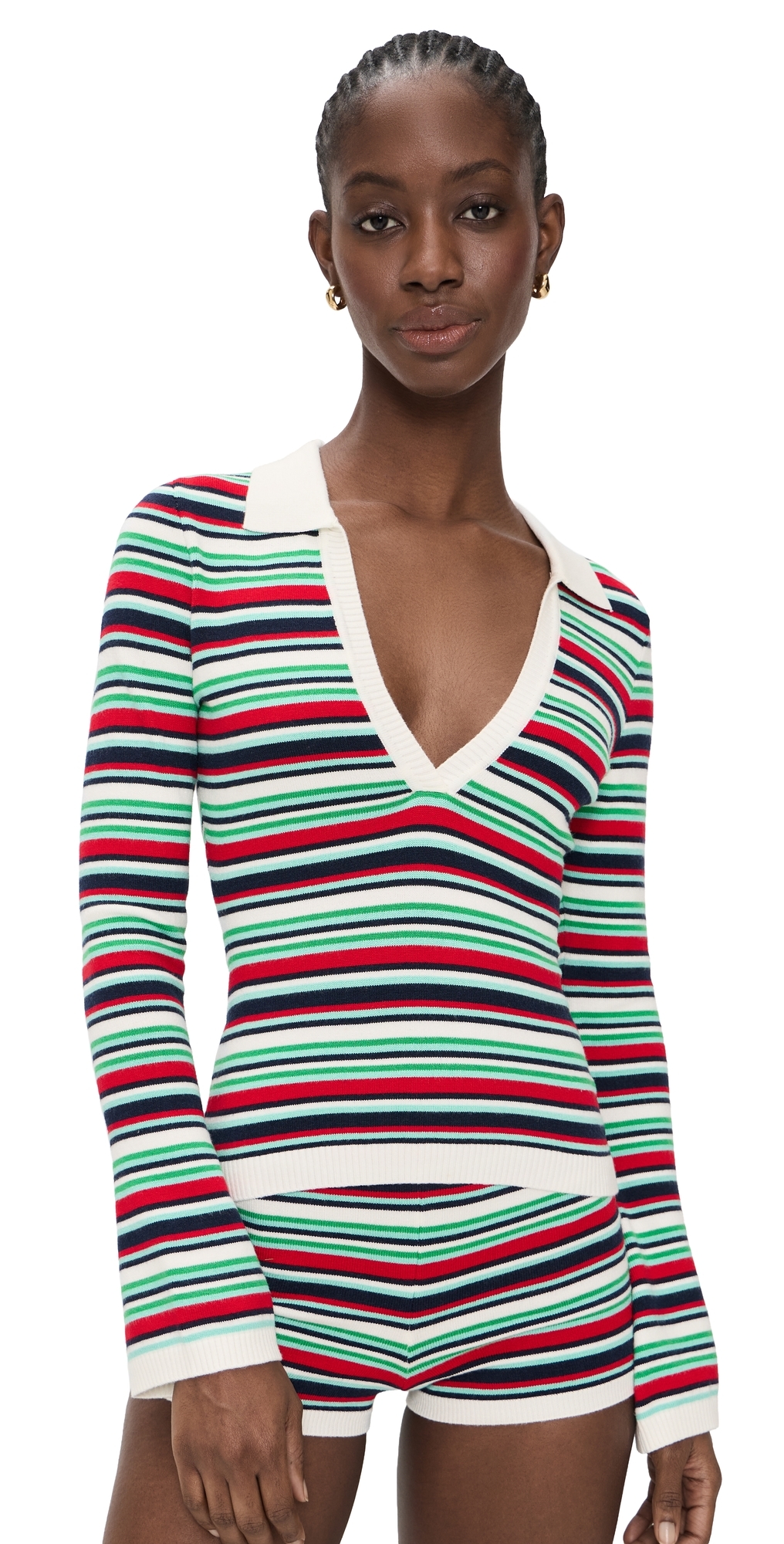 Seven Wonders Xyla Collared Long Sleeve Knit Top Xyla Stripe Seven Wonders Xyla Collared Long Sleeve Knit Top Xyla Stripe
