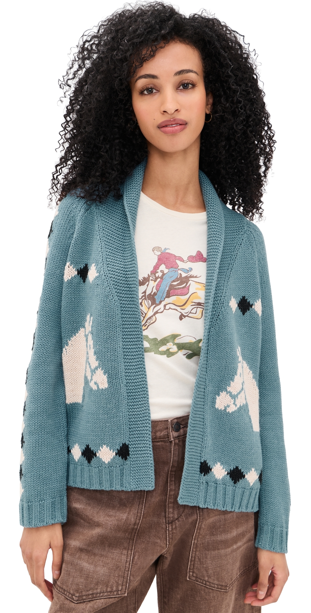 THE GREAT. The Stable Lodge Cardigan Blue Bell THE GREAT. The Stable Lodge Cardigan Blue Bell