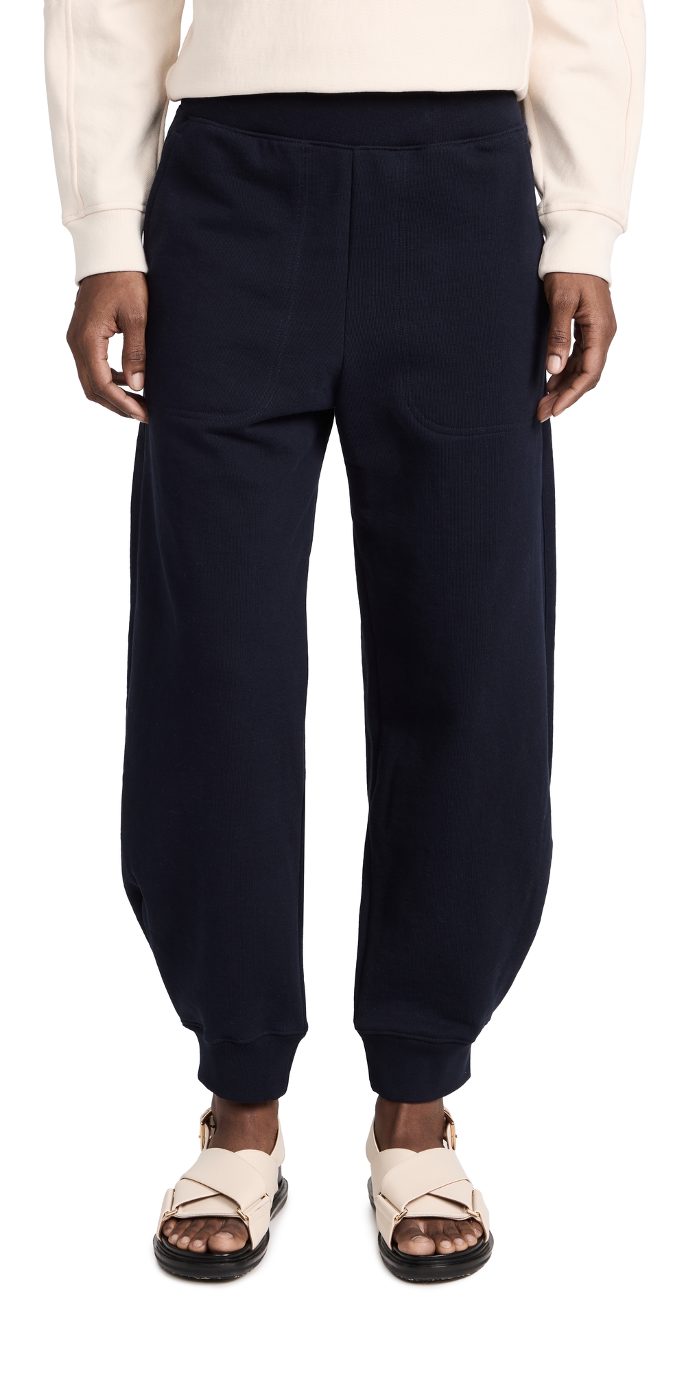 Tibi Calder Long Length Sweatpants Navy Tibi Calder Long Length Sweatpants Navy