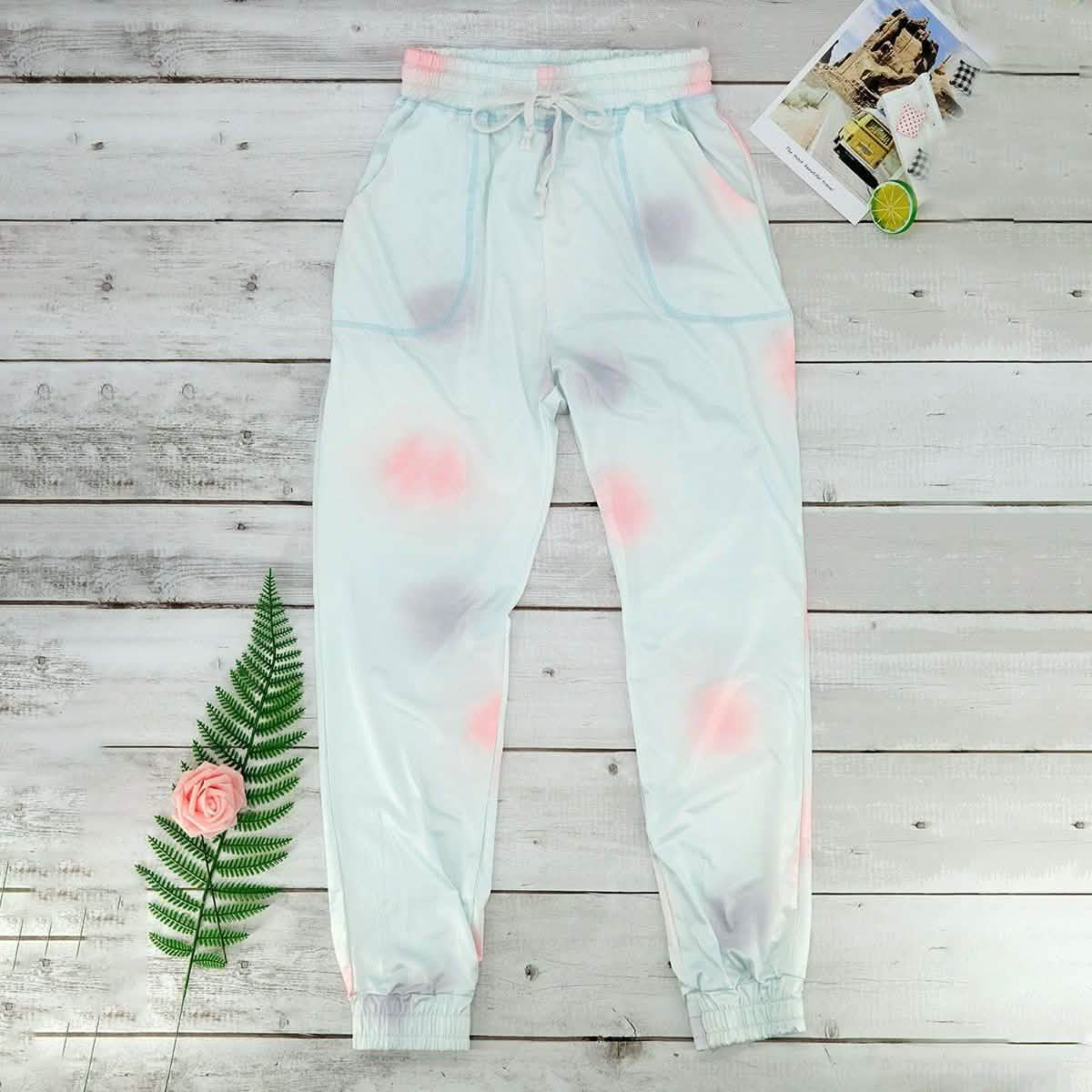 Tie Dye Sweatpants – L Light Blue Tie Dye Sweatpants – L Light Blue