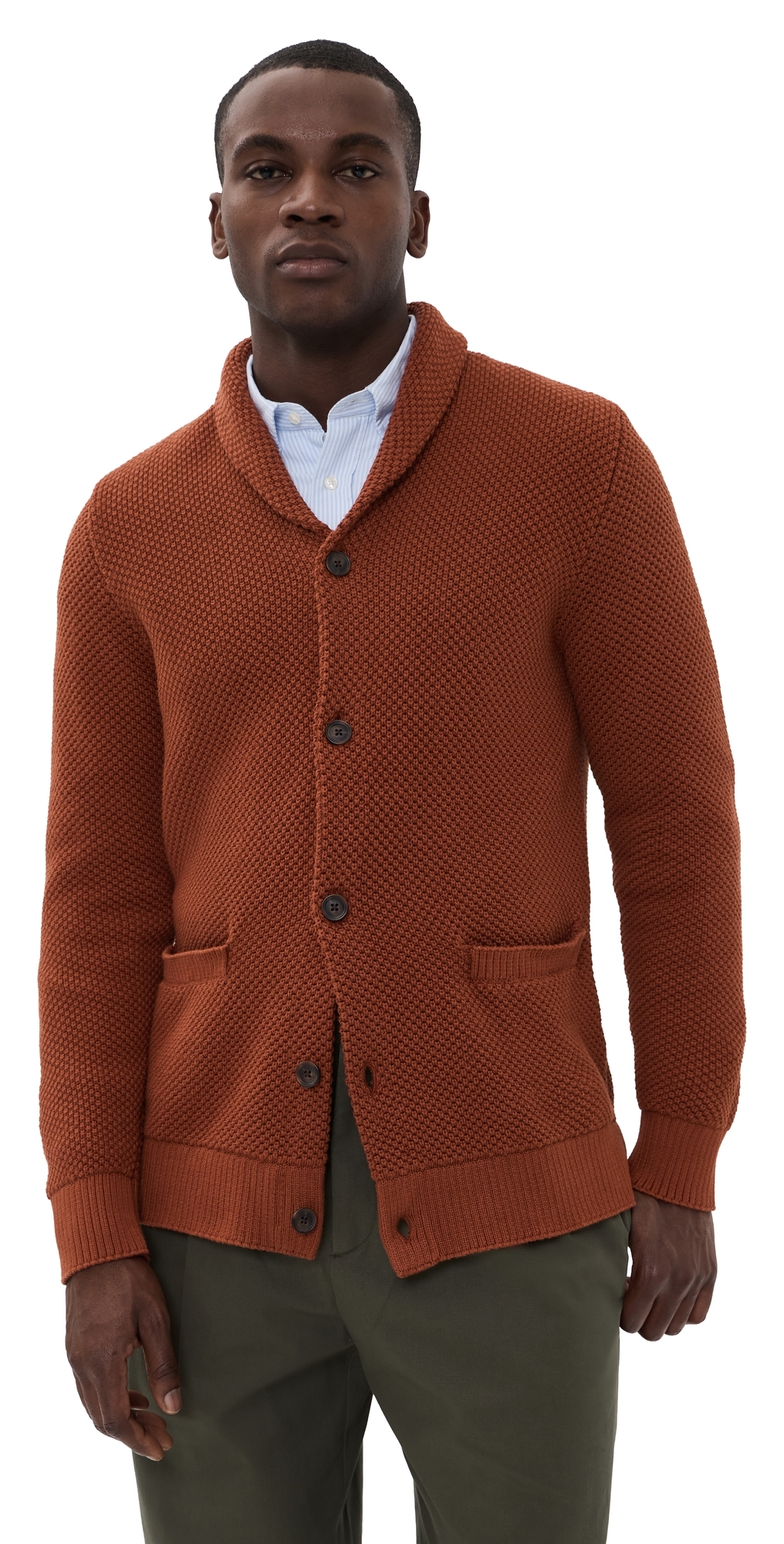 Taylor Stitch The Crawford Cotton Cardigan Rust Taylor Stitch The Crawford Cotton Cardigan Rust