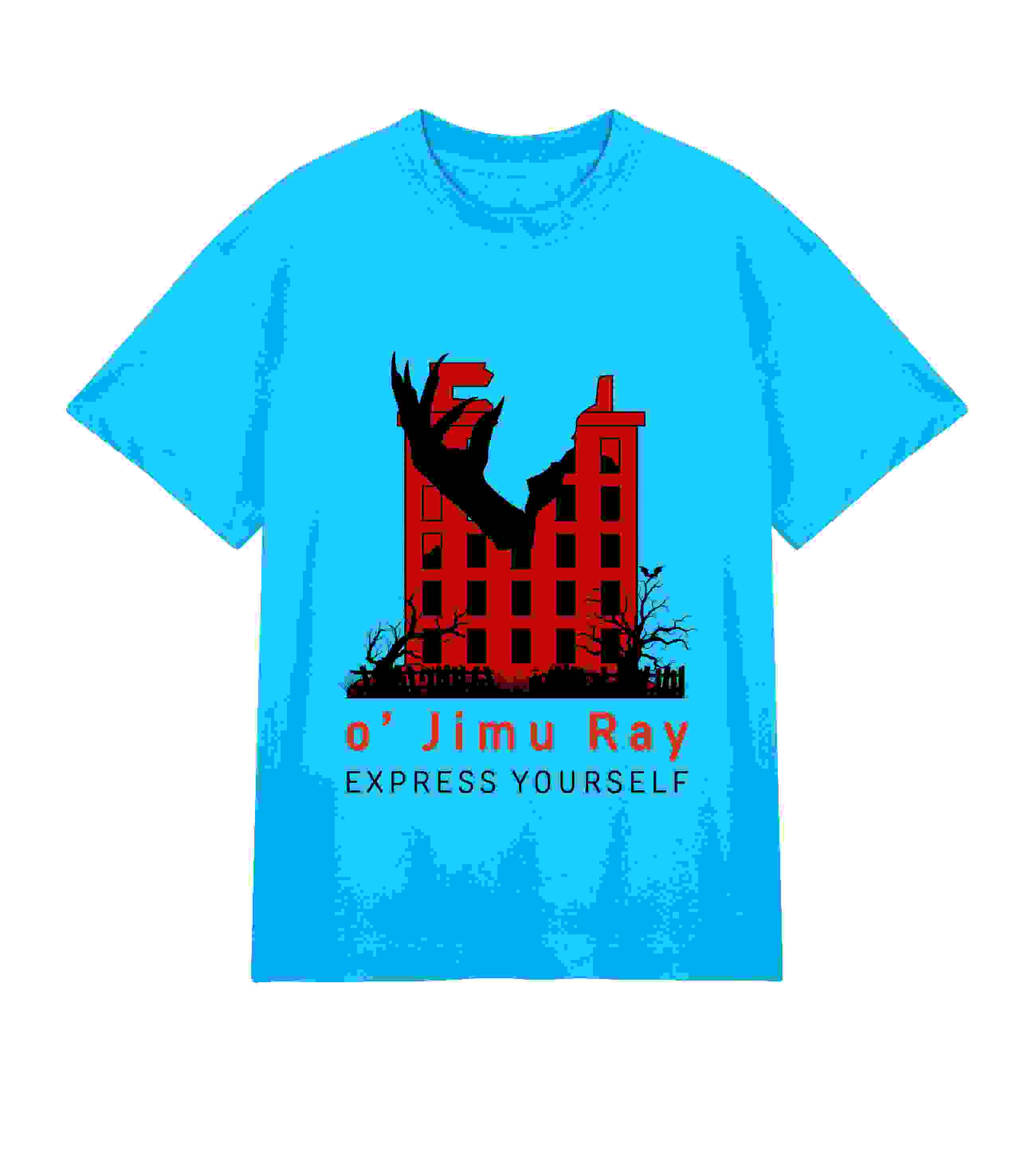Ghostly City-scape – Men’s Shirt – Turquoise L men Ghostly City-scape – Men’s Shirt – Turquoise L men